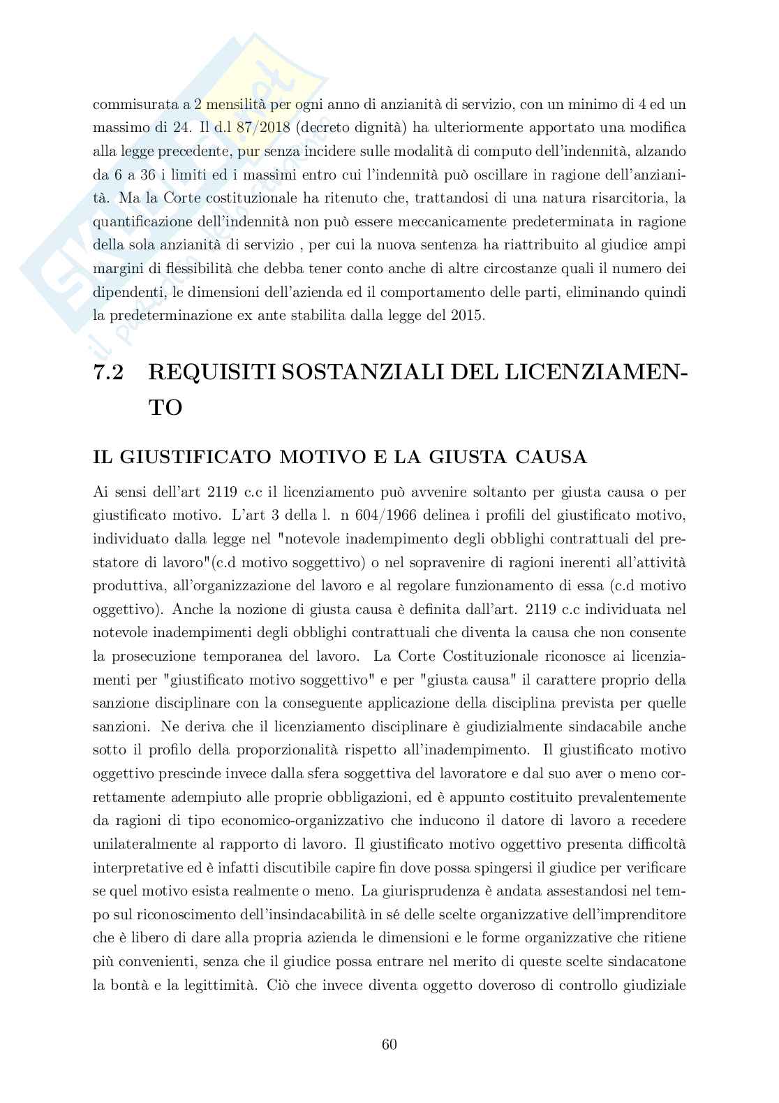 Rielaborazione Diritto del lavoro Pag. 61