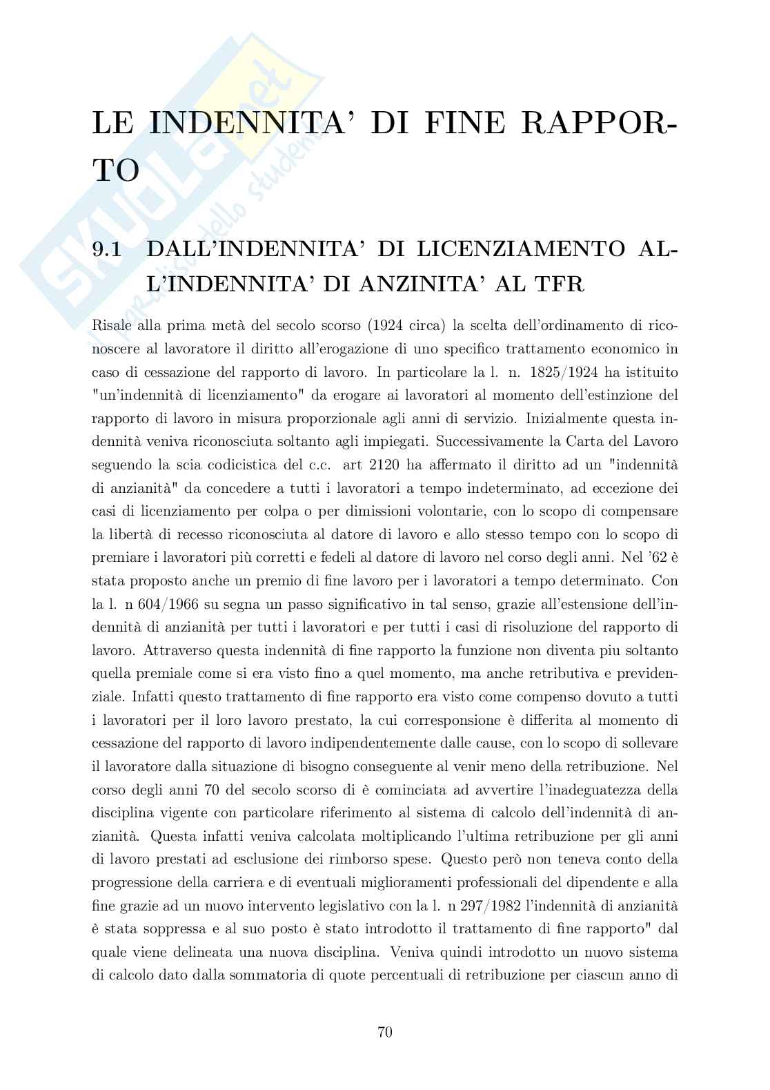 Rielaborazione Diritto del lavoro Pag. 71