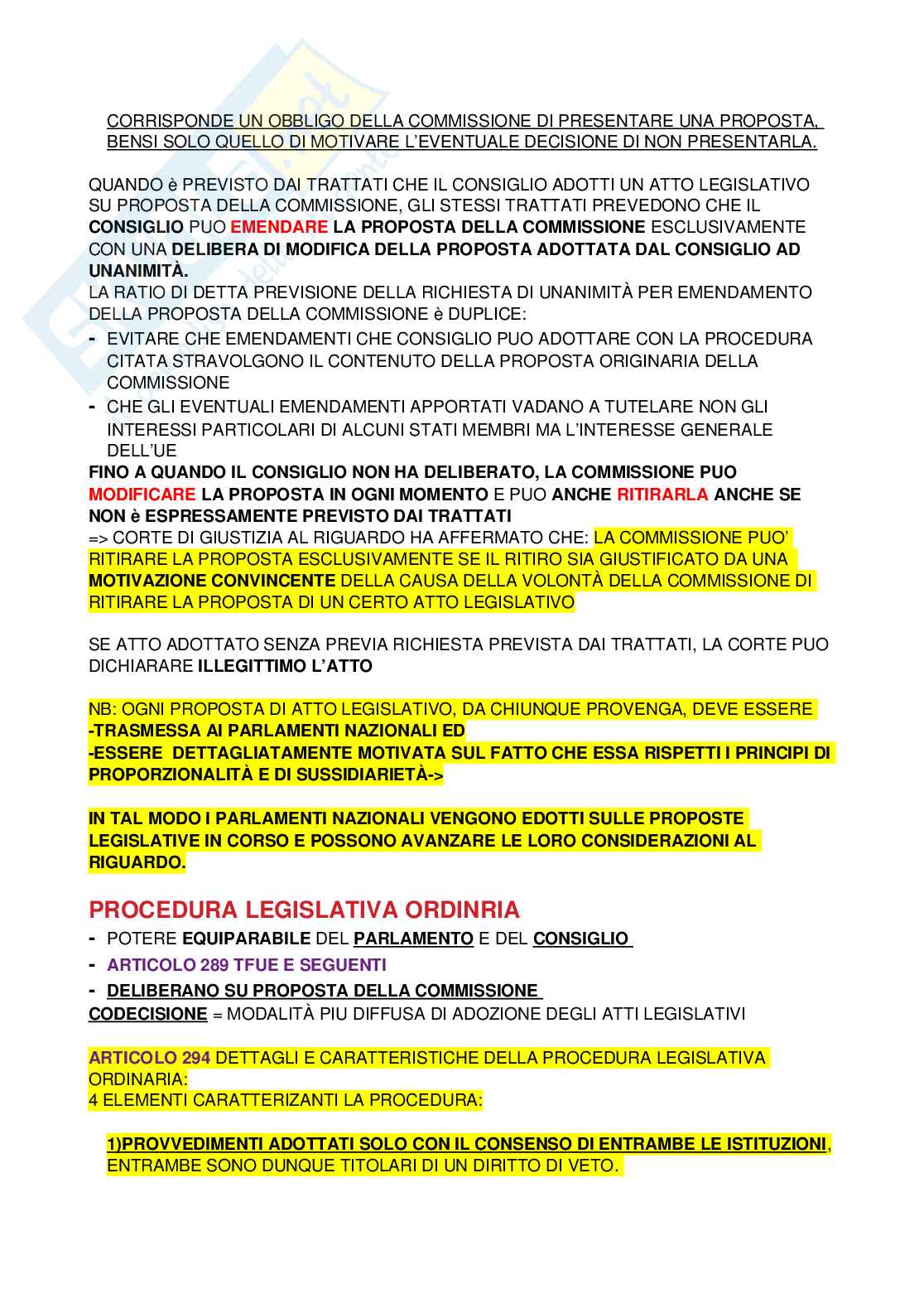 Appunti completi e chiarissimi di Diritto dell'Unione Europea, aggiornati al 2023 Pag. 31