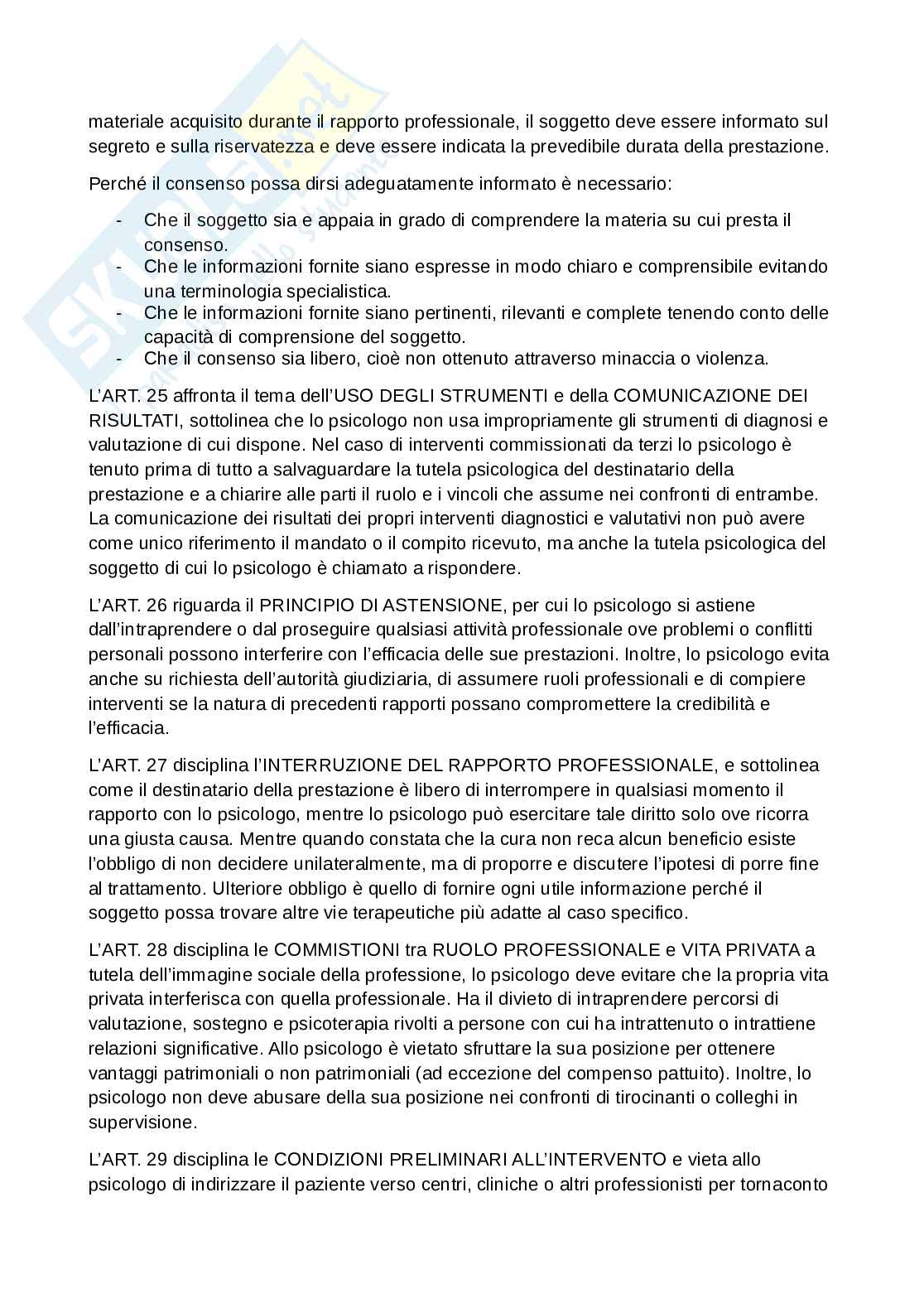 Appunti di Legislazione e deontologia per la prova pratica valutativa di abilitazione alla professione di psicologo  Pag. 11