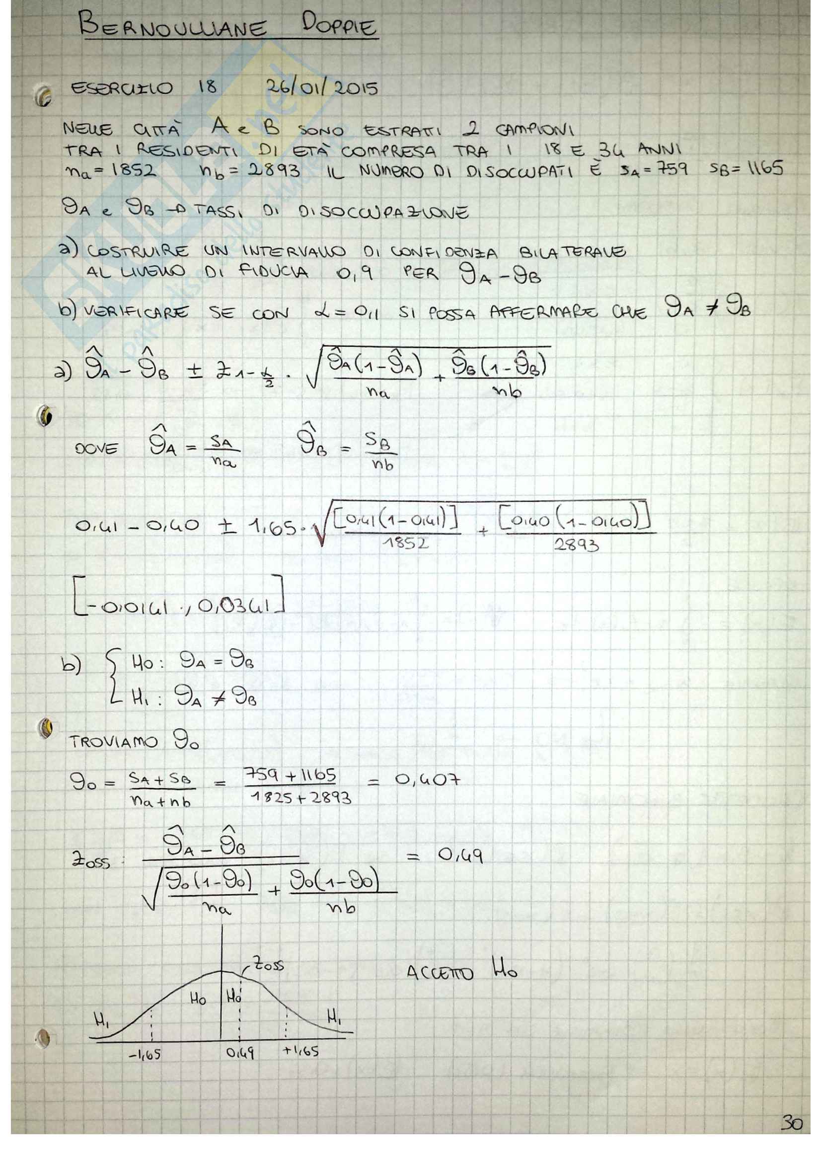 Statistica: Appunti, Riassunti Formule, Esercizi e Teoria Pag. 31