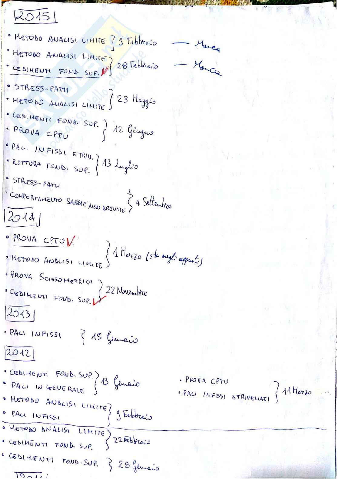 Esercizi esame Opere Geotecniche M Pag. 2