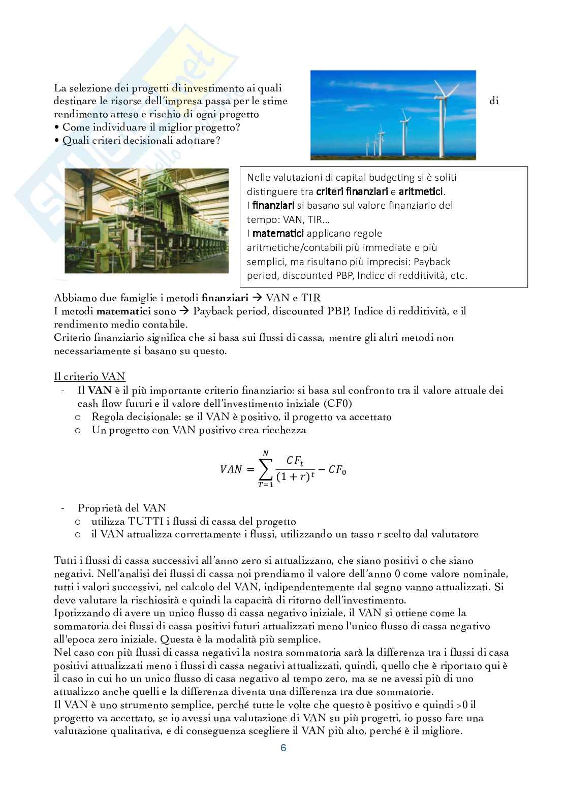 Riassunto esame Controllo di gestione, Prof. Manetti Giacomo, libro consigliato Programmazione e controllo, Arcari Pag. 6