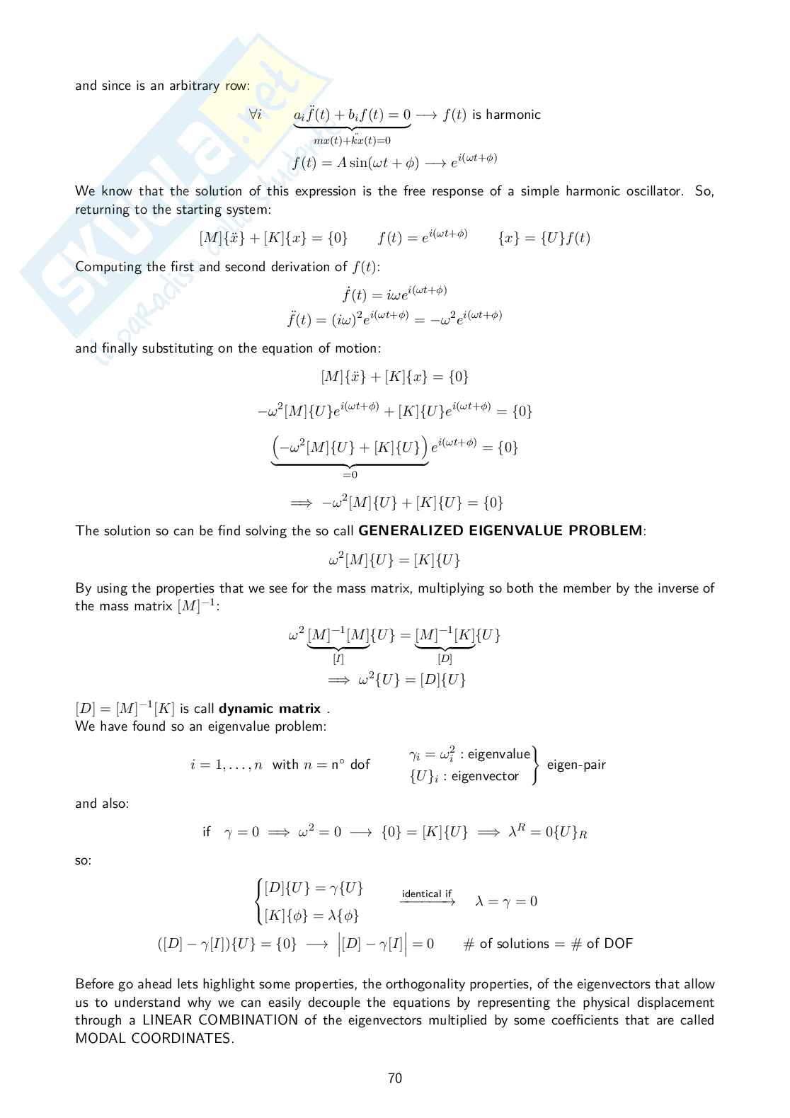 Dynamics and vibrations - Appunti Pag. 71