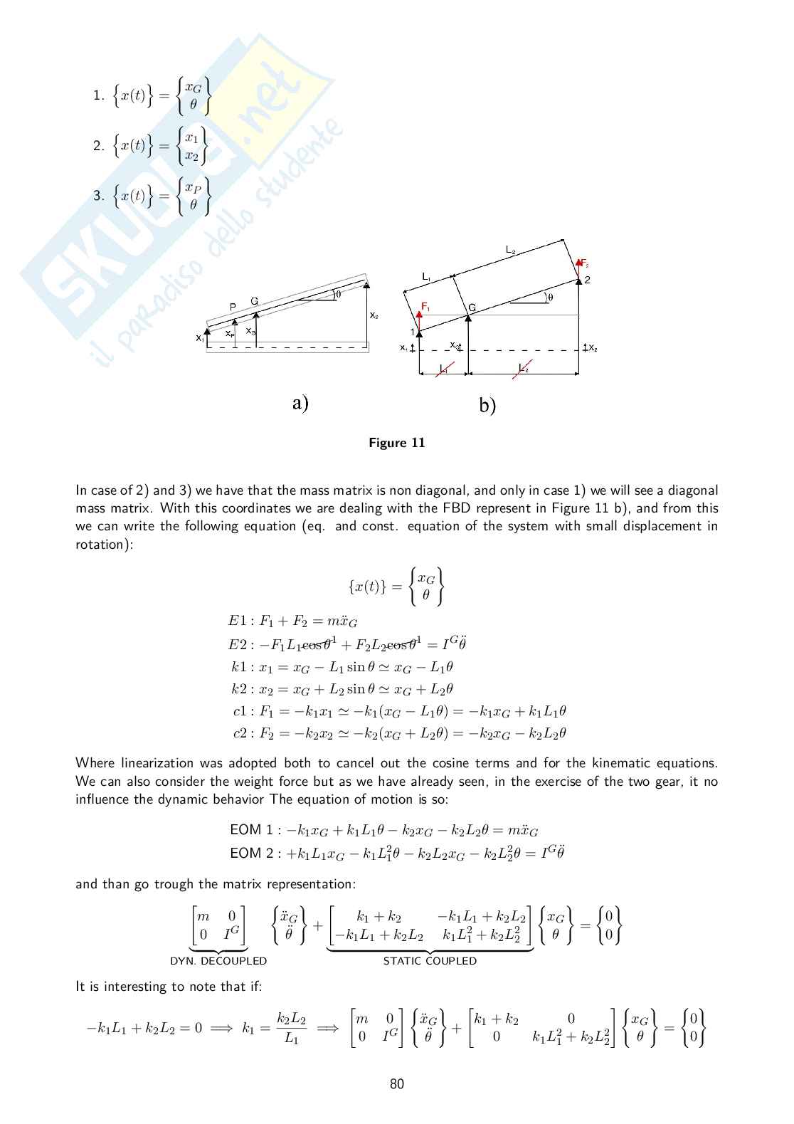 Dynamics and vibrations - Appunti Pag. 81