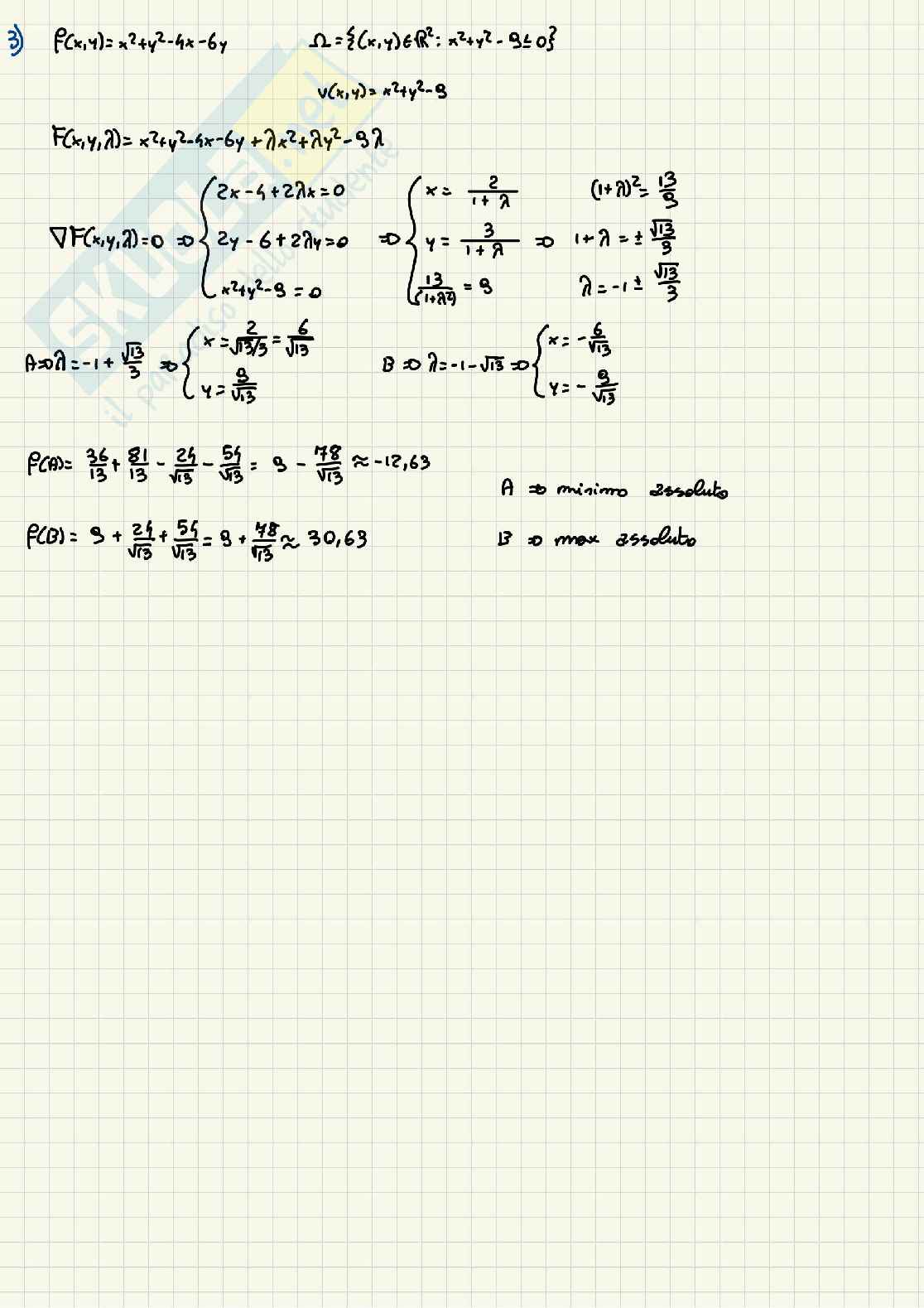 Prove vecchie svolte Analisi matematica 2 Pag. 61