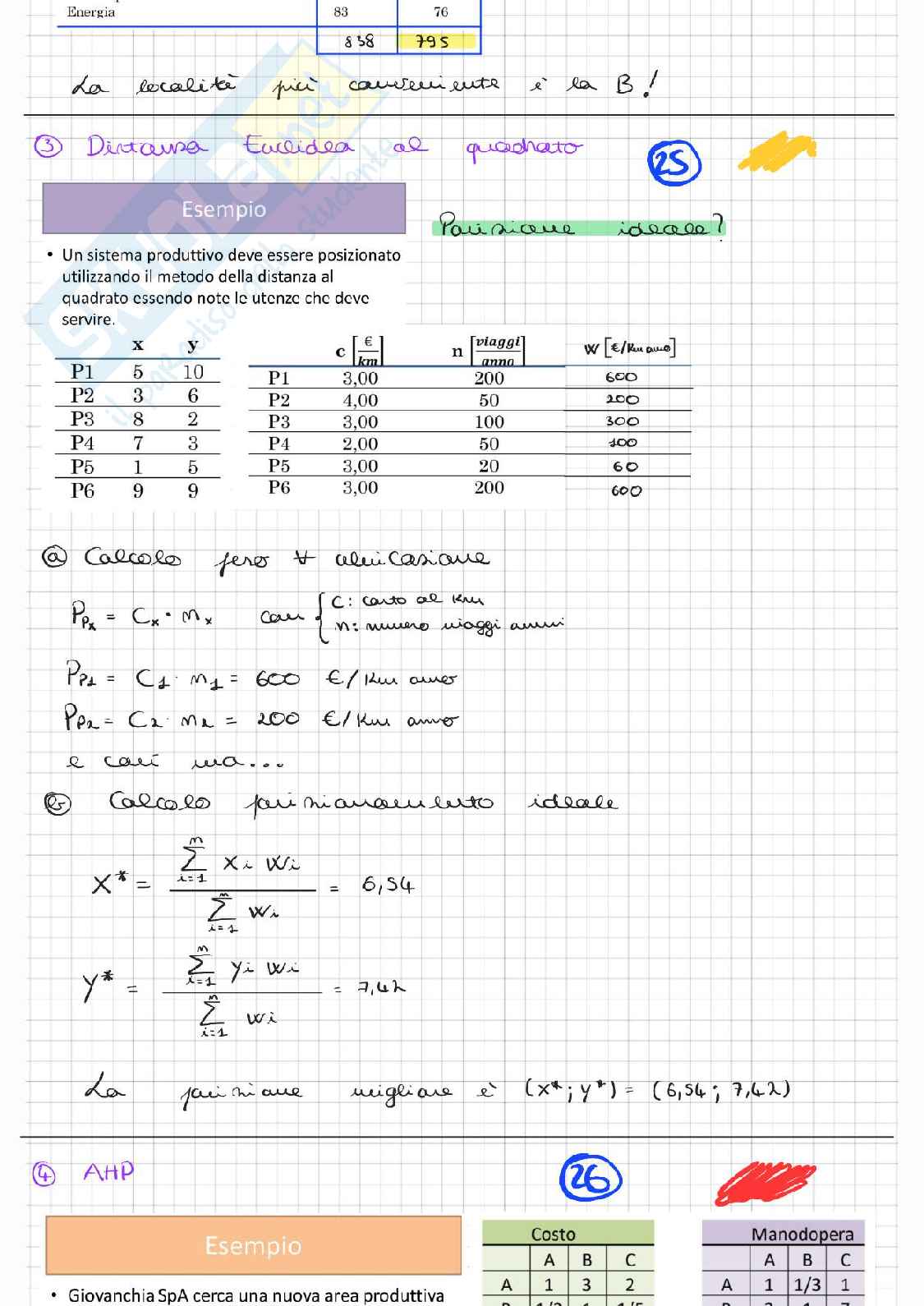 Esercizi su slides Impianti industriali  Pag. 26