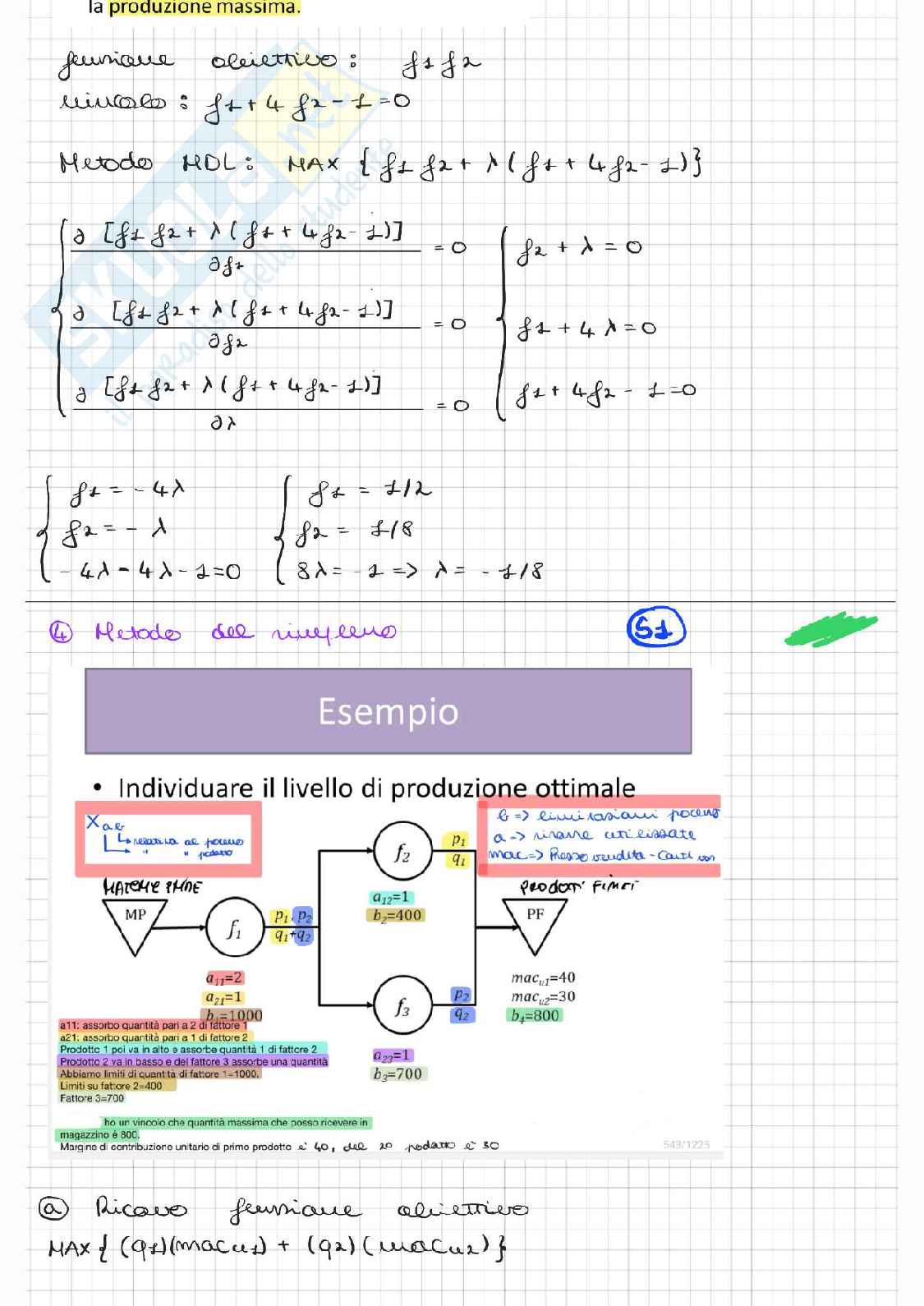 Esercizi su slides Impianti industriali  Pag. 61
