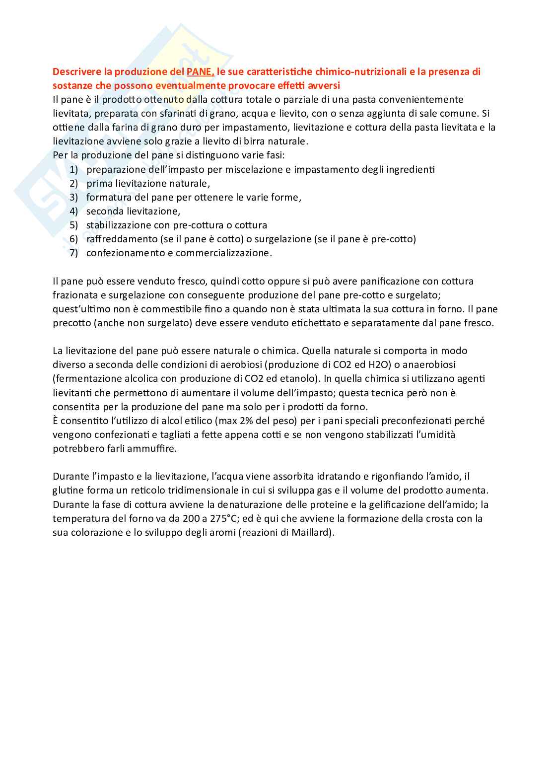 Prodotti alimentari - Domande Pag. 1