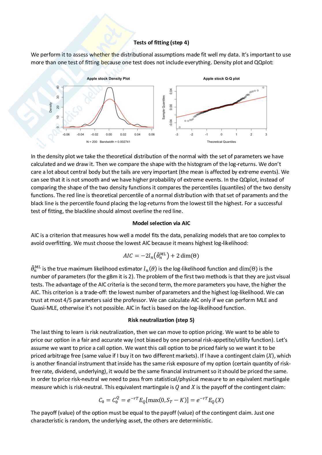 Applied Statistics for finance - Appunti completi (ENG) Pag. 11