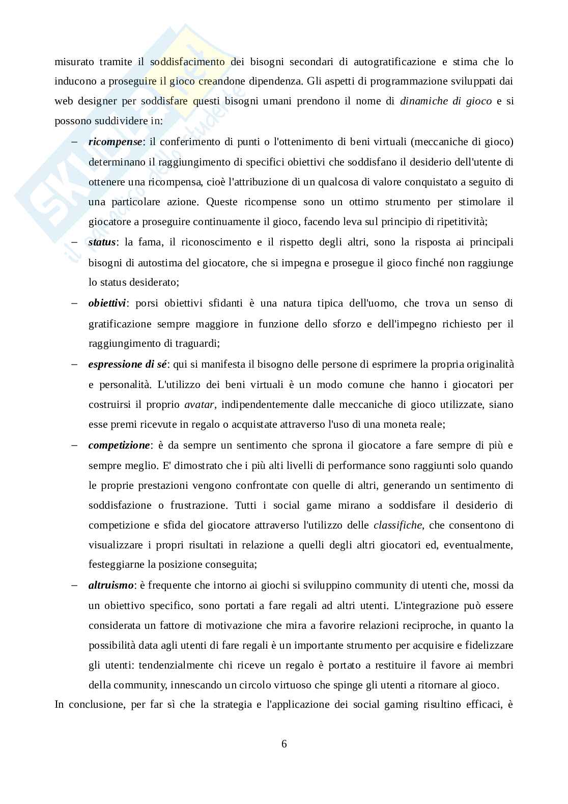 Tesi su La gamification Pag. 6