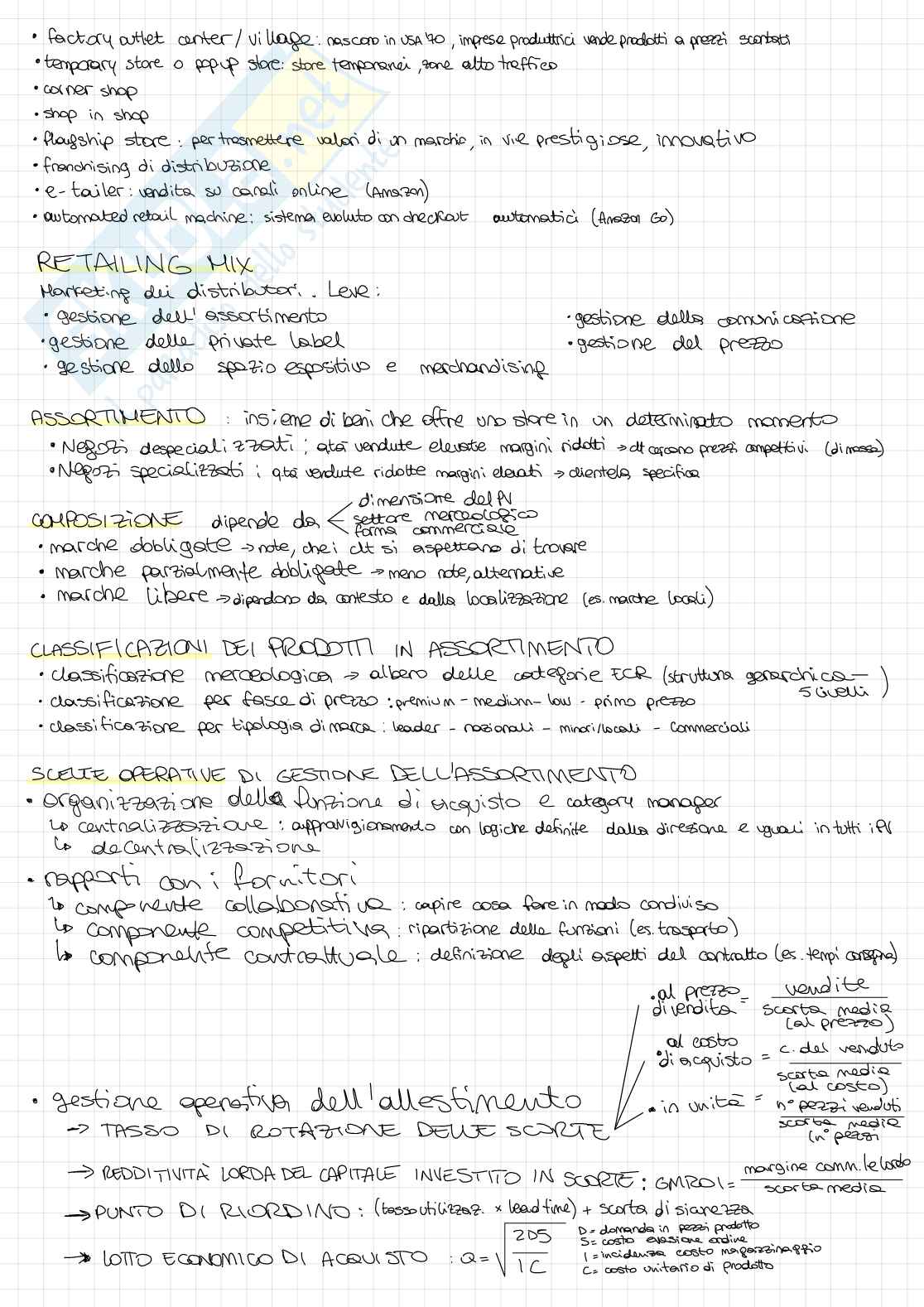 Schemi per preparazione esame Global retailing Pag. 6