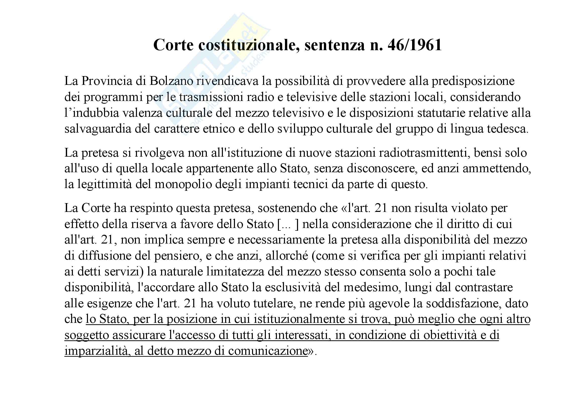 Diritto pubblico, dell'informazione e della comunicazione - il sistema radiotelevisivo Pag. 11