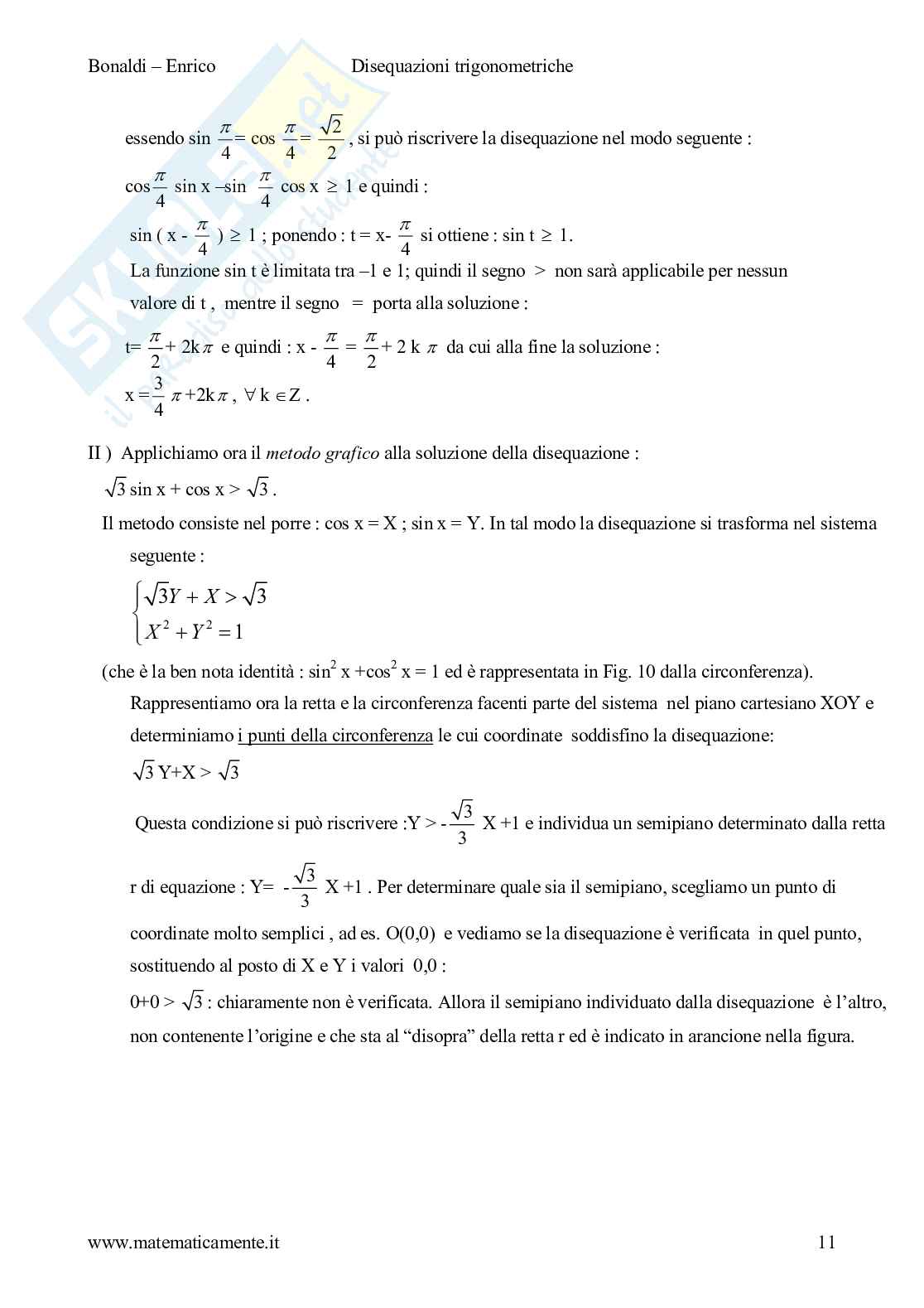 Disequazioni goniometriche Pag. 11