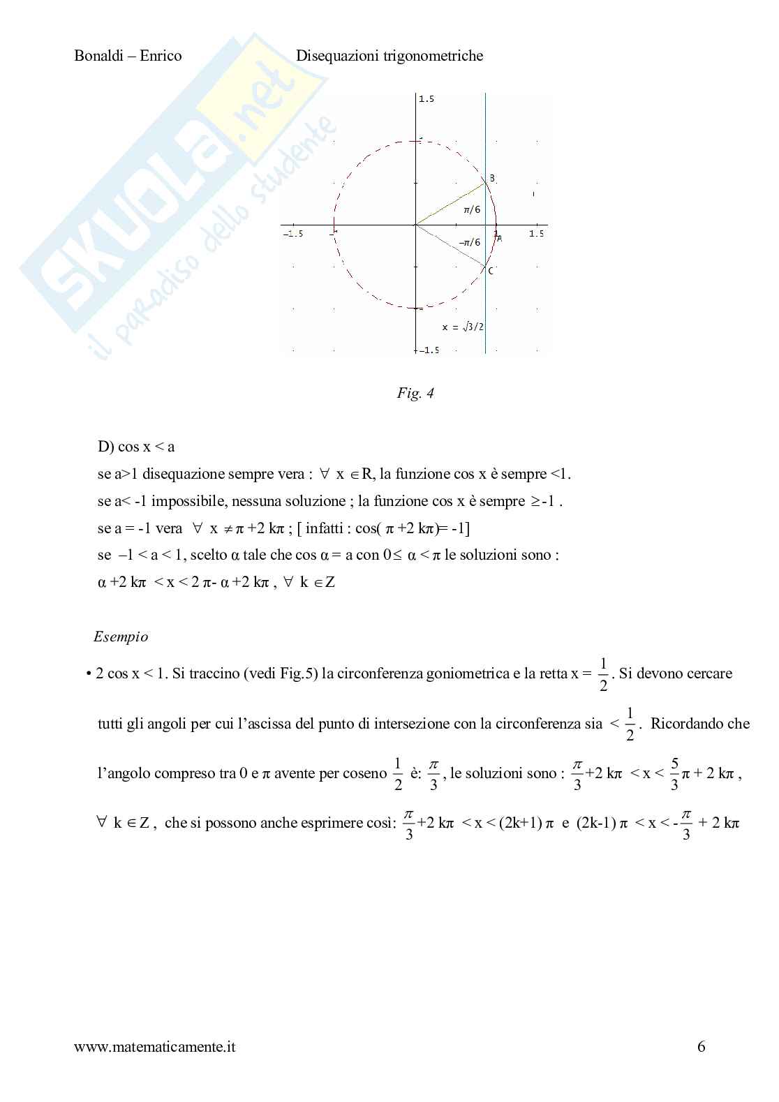 Disequazioni goniometriche Pag. 6