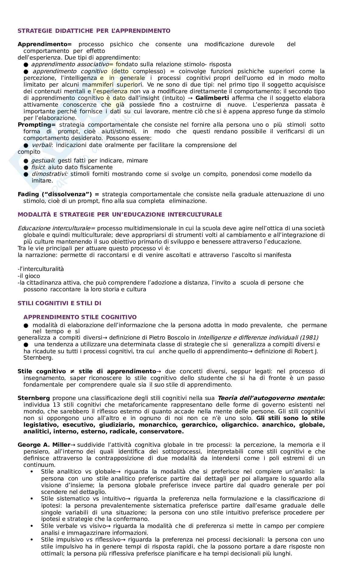 Appunti per il Concorso Docenti: Metodologie e strategie didattiche  Pag. 6