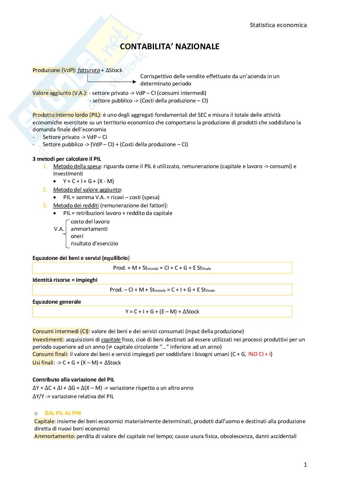 Appunti Statistica economica 1 completi Pag. 1