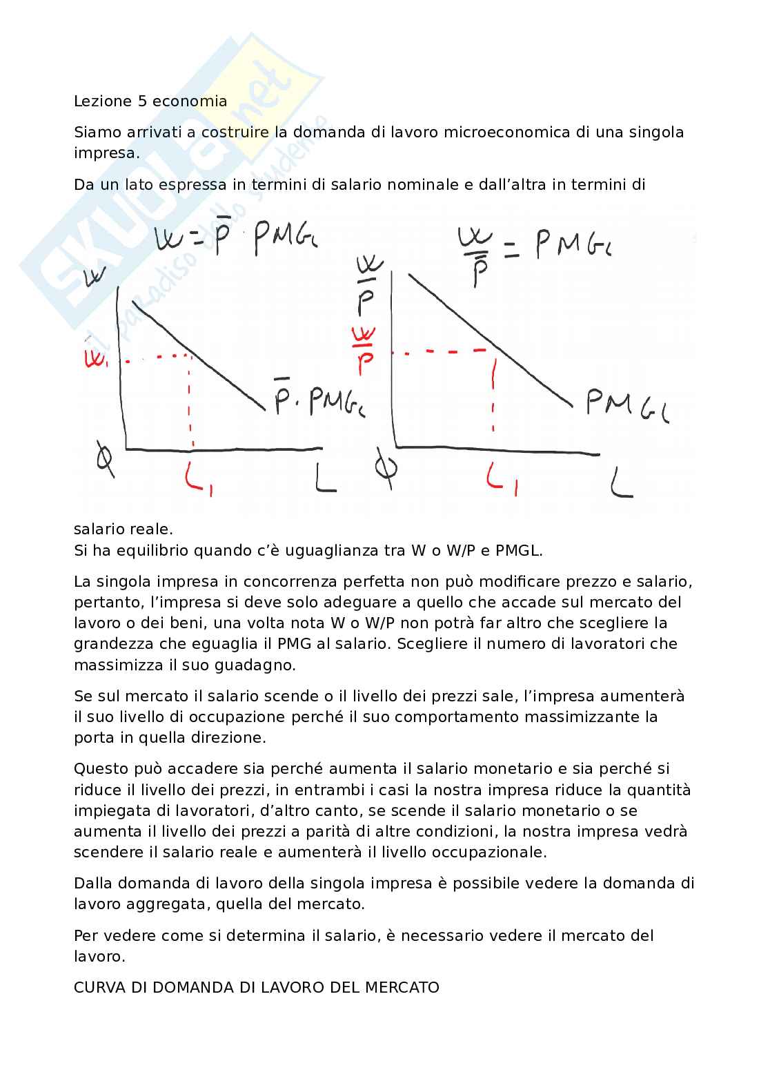Lezione 6 parte microeconomia Pag. 1