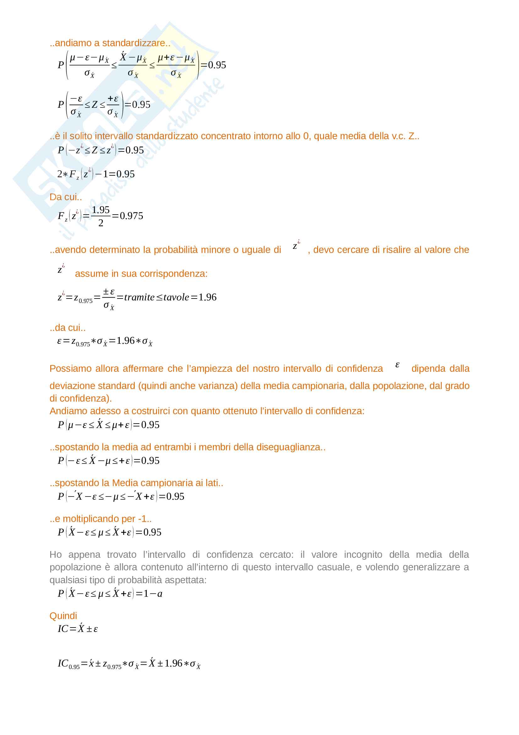 Elementi di probabilità e statistica - Inferenza Statistica Pag. 41