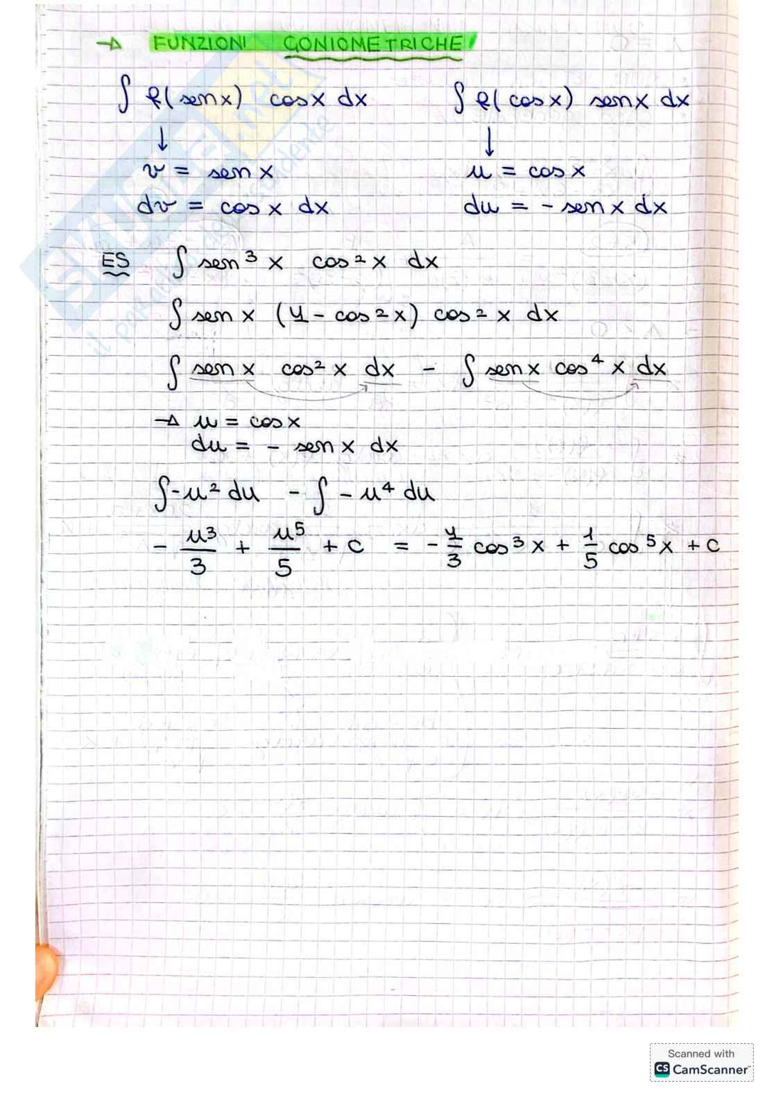 Analisi I, chiaro formulario (integrali, serie numeriche, geometria analitica, Taylor) Pag. 6