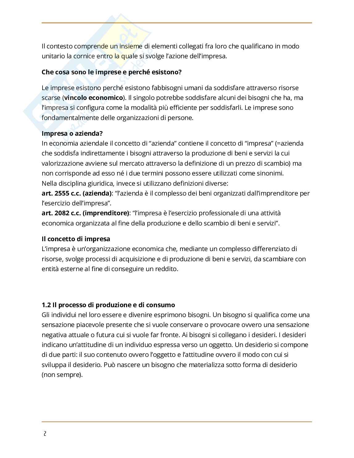 Economia e gestione d’impresa Pag. 2