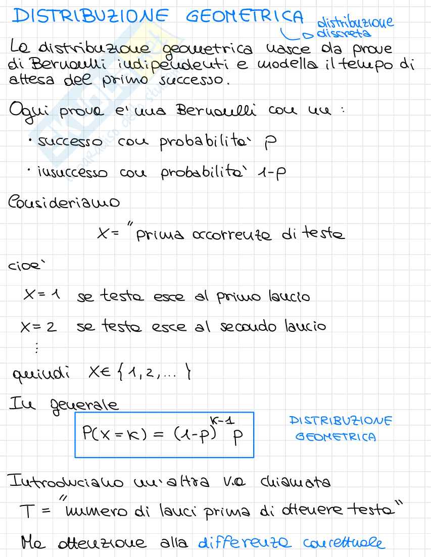 Appunti completi Probabilità e statistica (Seconda parte) Pag. 2