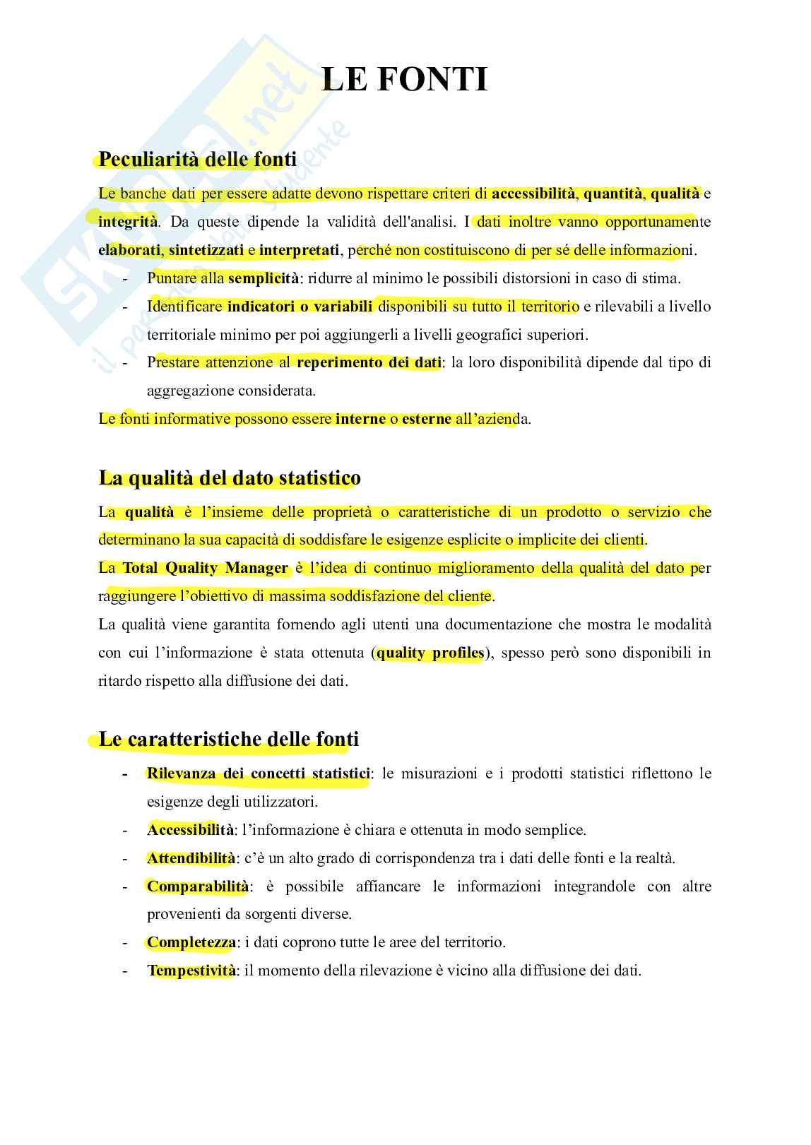 Appunti Statistica aziendale  Pag. 1