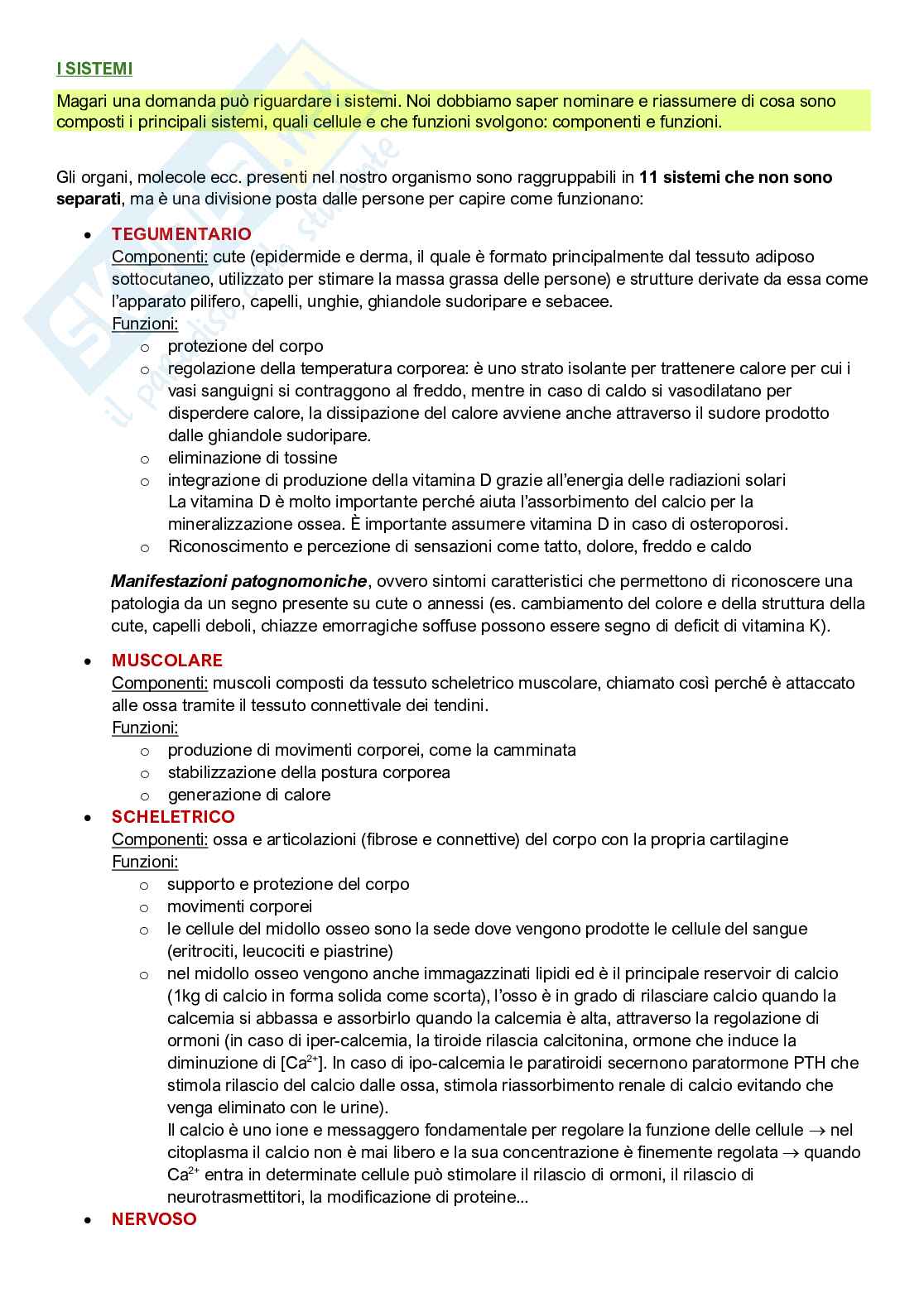 Fisiologia umana Pag. 6