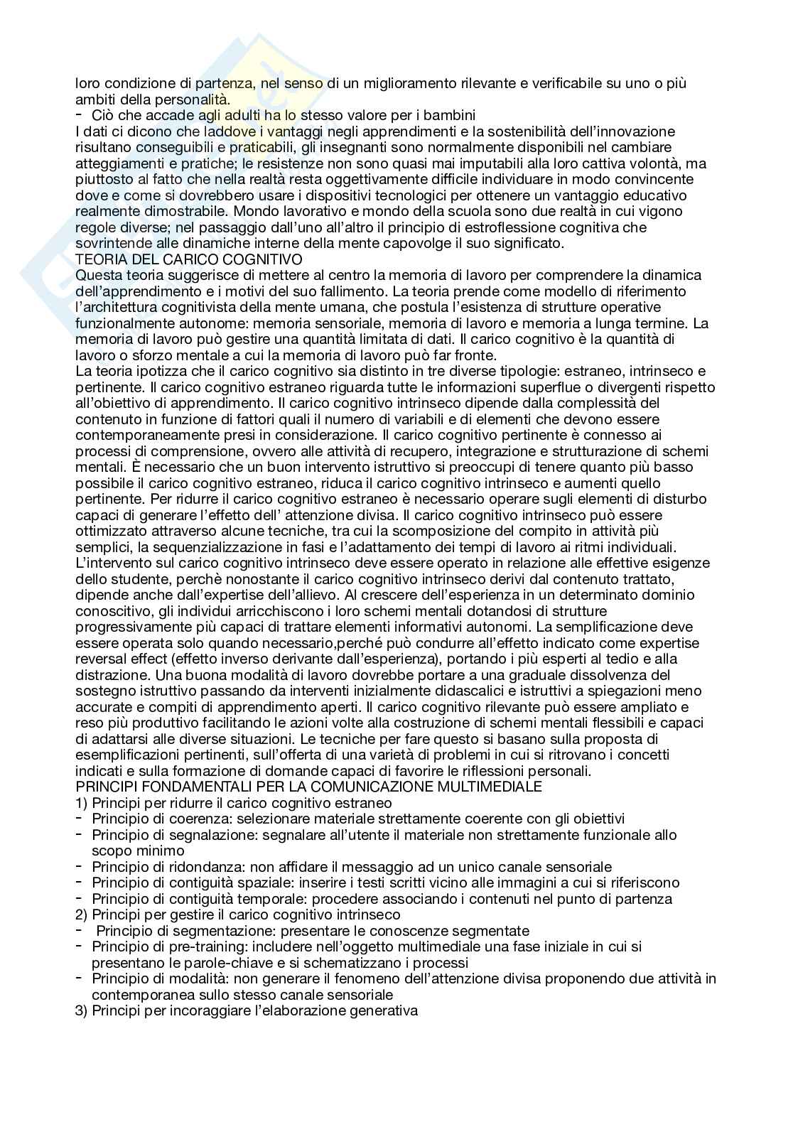 Riassunto esame tecnologie dell’istruzione, prof.sa Falcinelli, libro consigliato Le tecnologie educative, Carocci Pag. 6