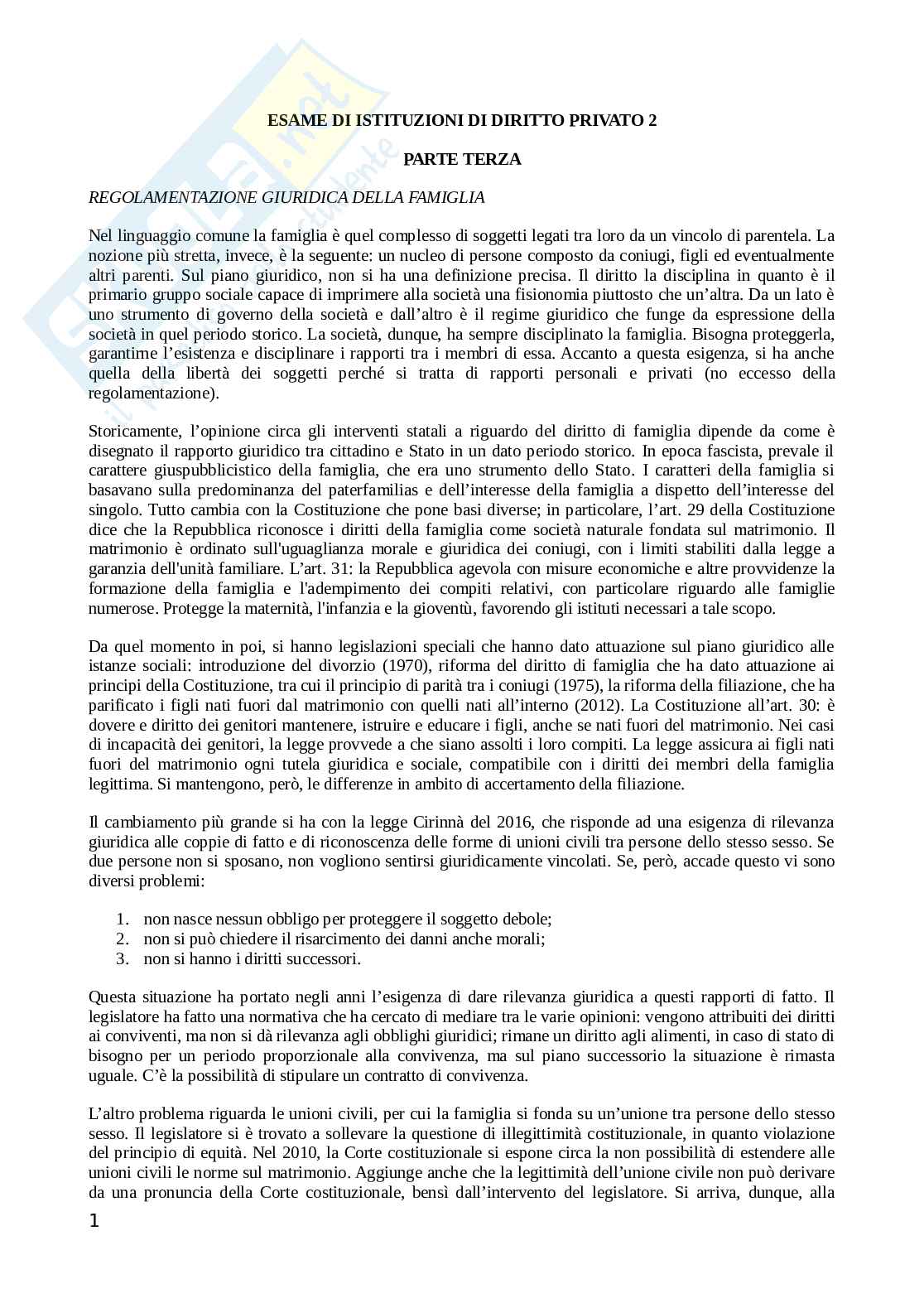 Riassunto esame Diritto privato, Prof. Cerdonio Chiaromonte Giuliana, libro consigliato Diritto privato , Trabucchi  Pag. 1