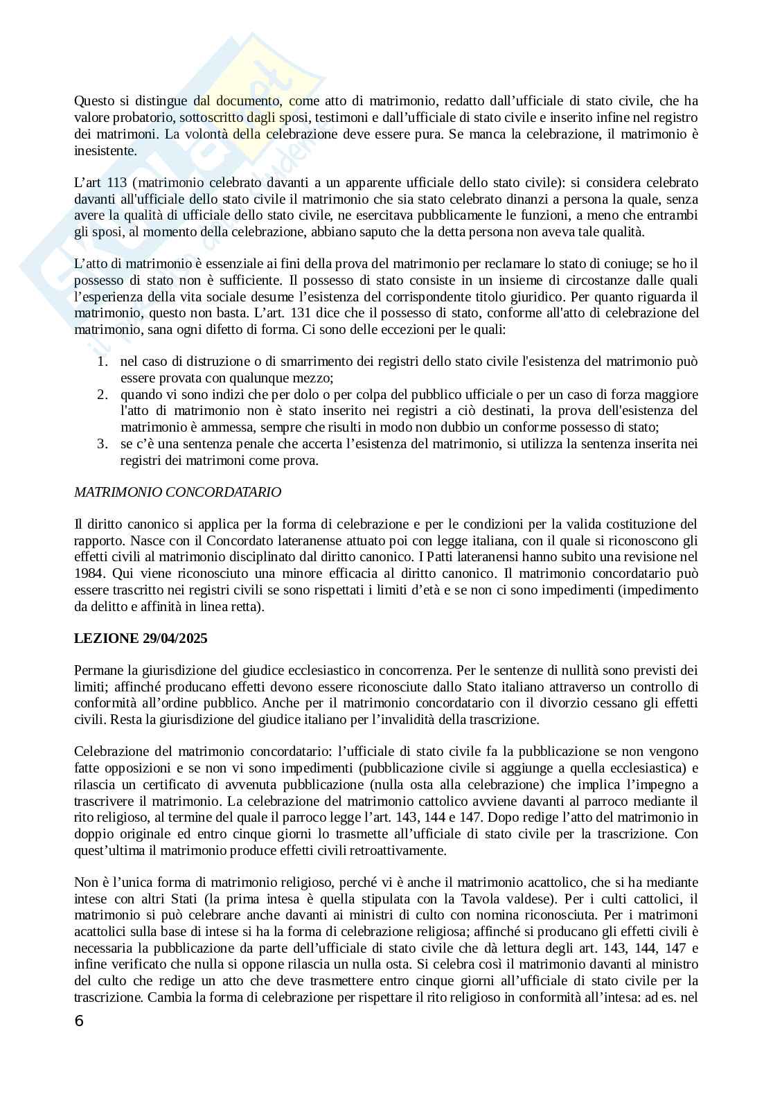 Riassunto esame Diritto privato, Prof. Cerdonio Chiaromonte Giuliana, libro consigliato Diritto privato , Trabucchi  Pag. 6