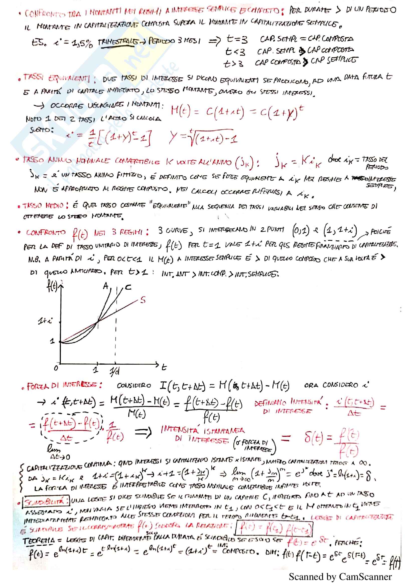 Formulario-riassunto matematica finanziaria Pag. 2