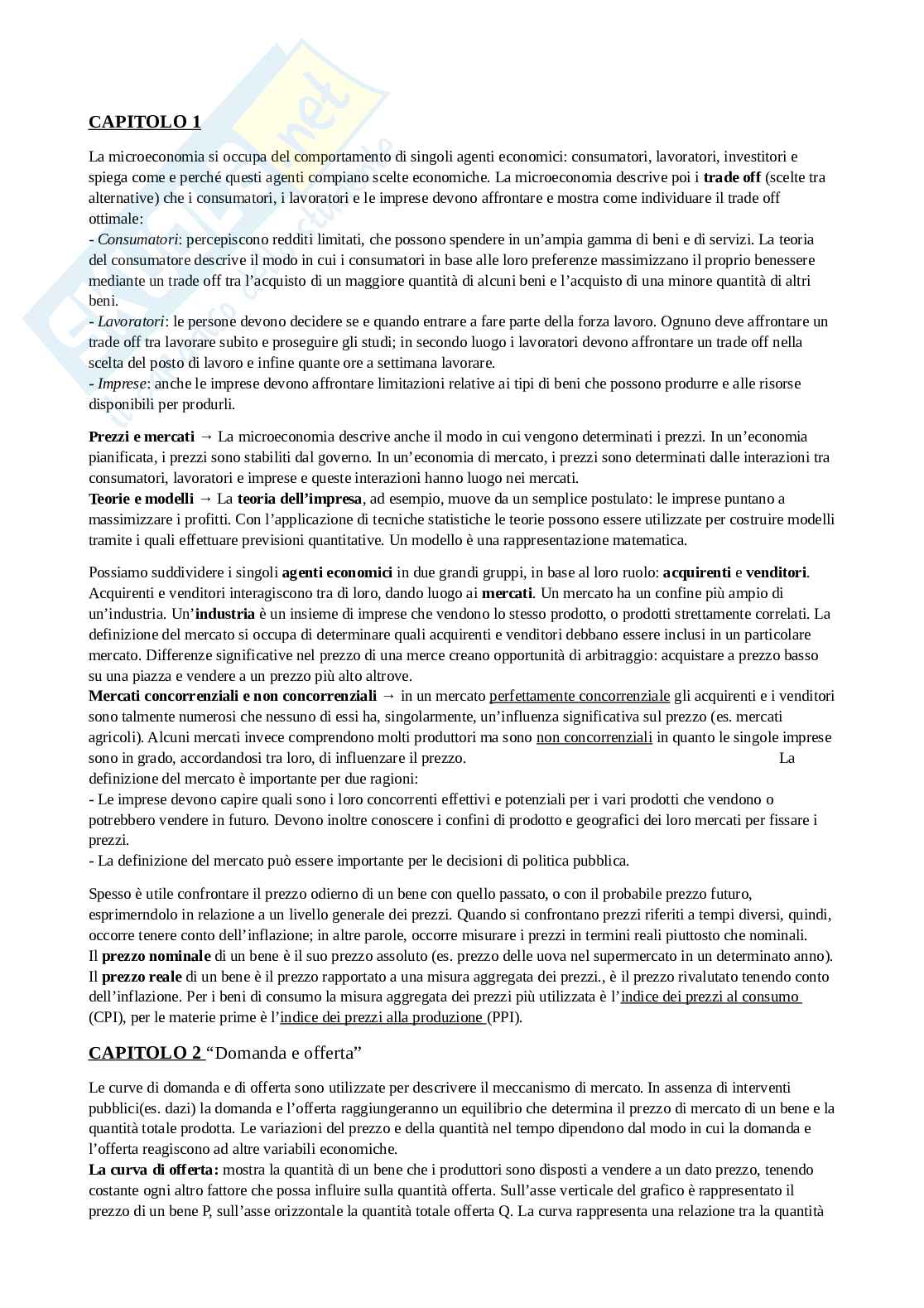 Microeconomia  Pag. 1