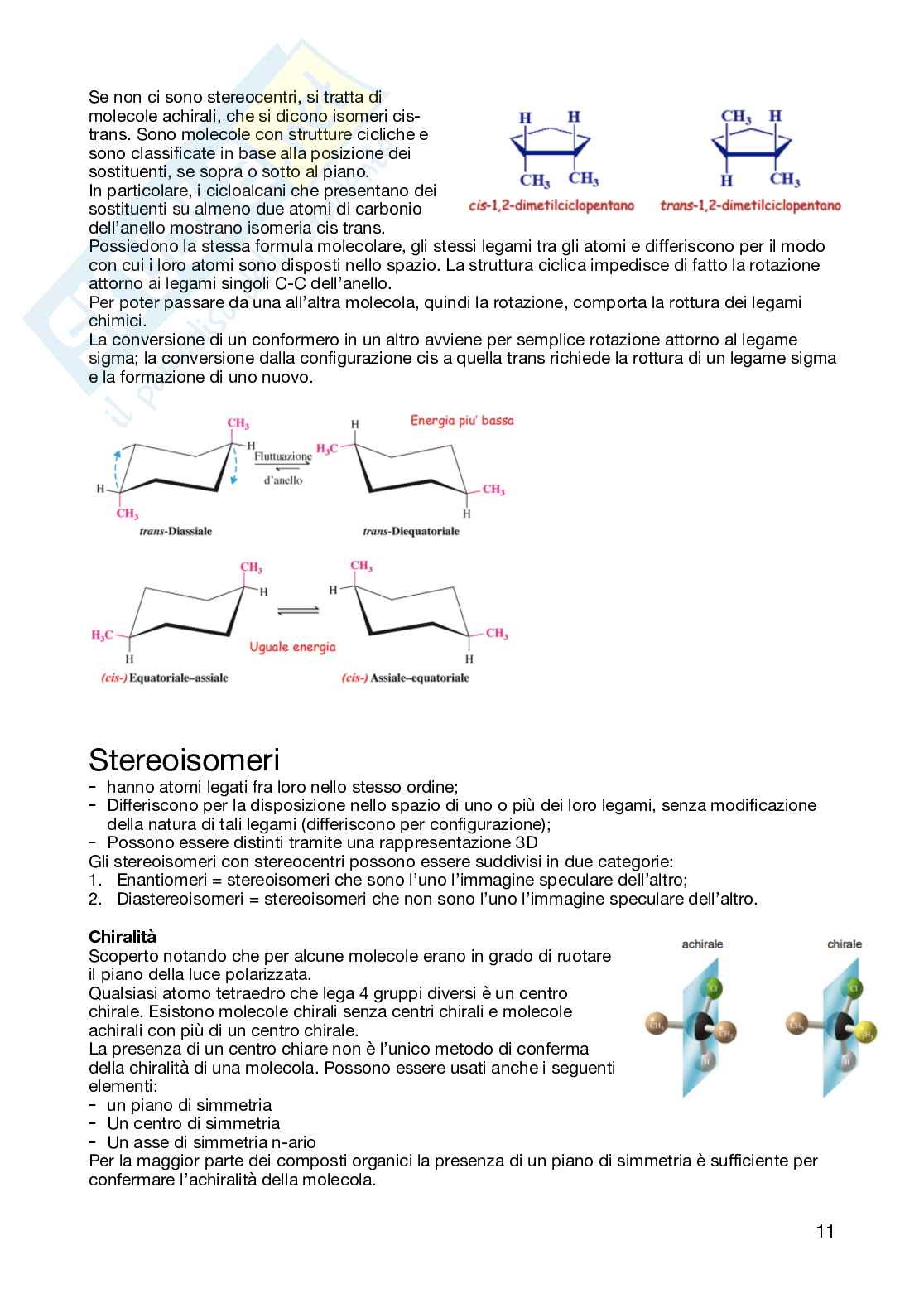 Appunti Chimica organica semestre filtro  Pag. 11