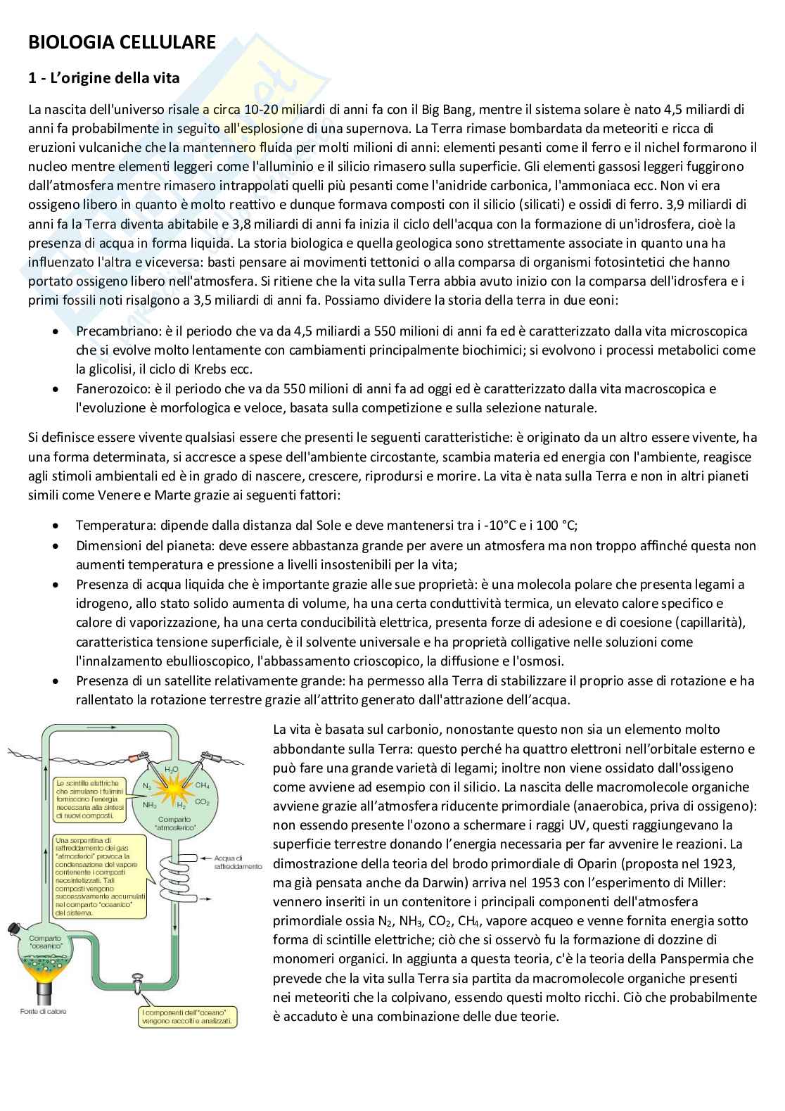 Biologia cellulare e atlante istologico - Guida completa per l'esame Pag. 1