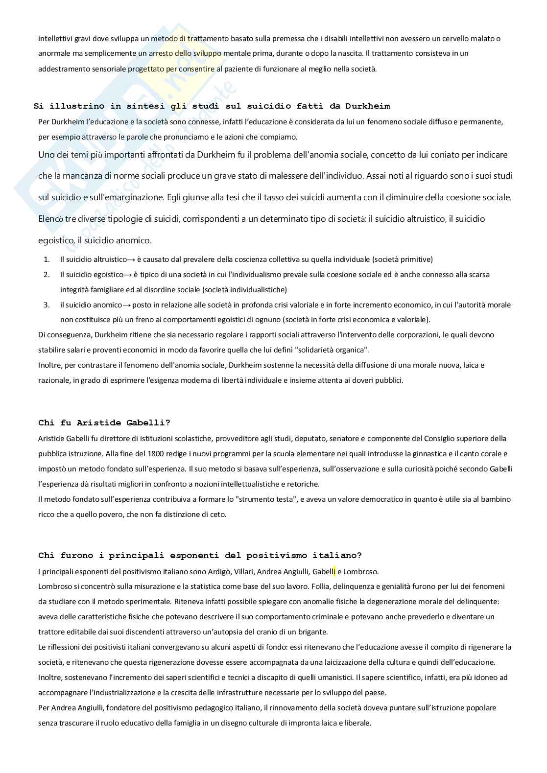 Paniere Storia della pedagogia  - Risposte aperte - aggiornato (2026) Pag. 16