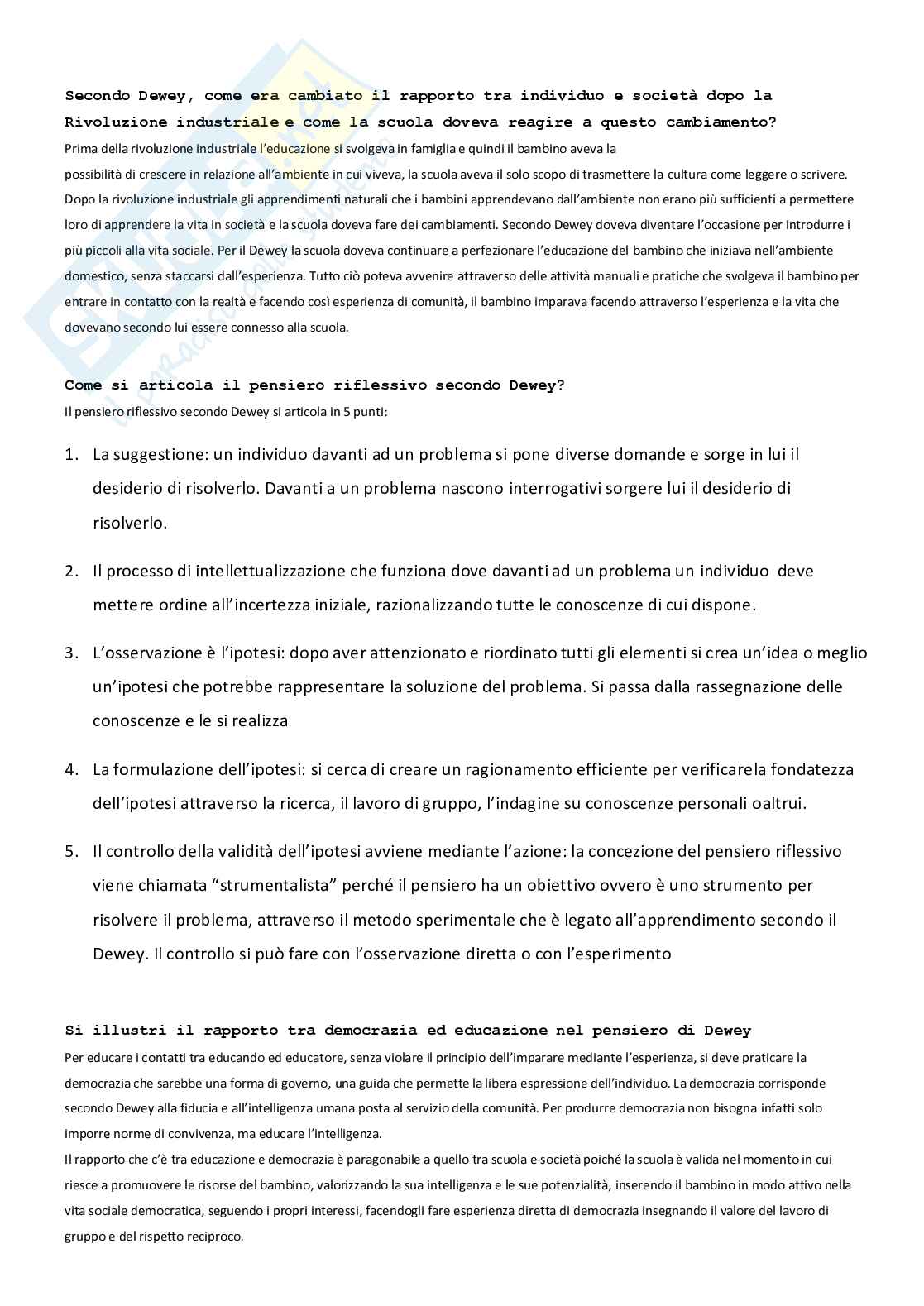 Paniere Storia della pedagogia  - Risposte aperte - aggiornato (2026) Pag. 21