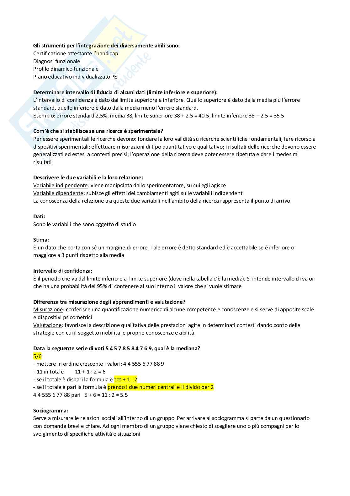 Pedagogia sperimentale (B018167) - Kit completo, appunti e quiz con soluzioni | SFP Notes Vol. 12 Pag. 11