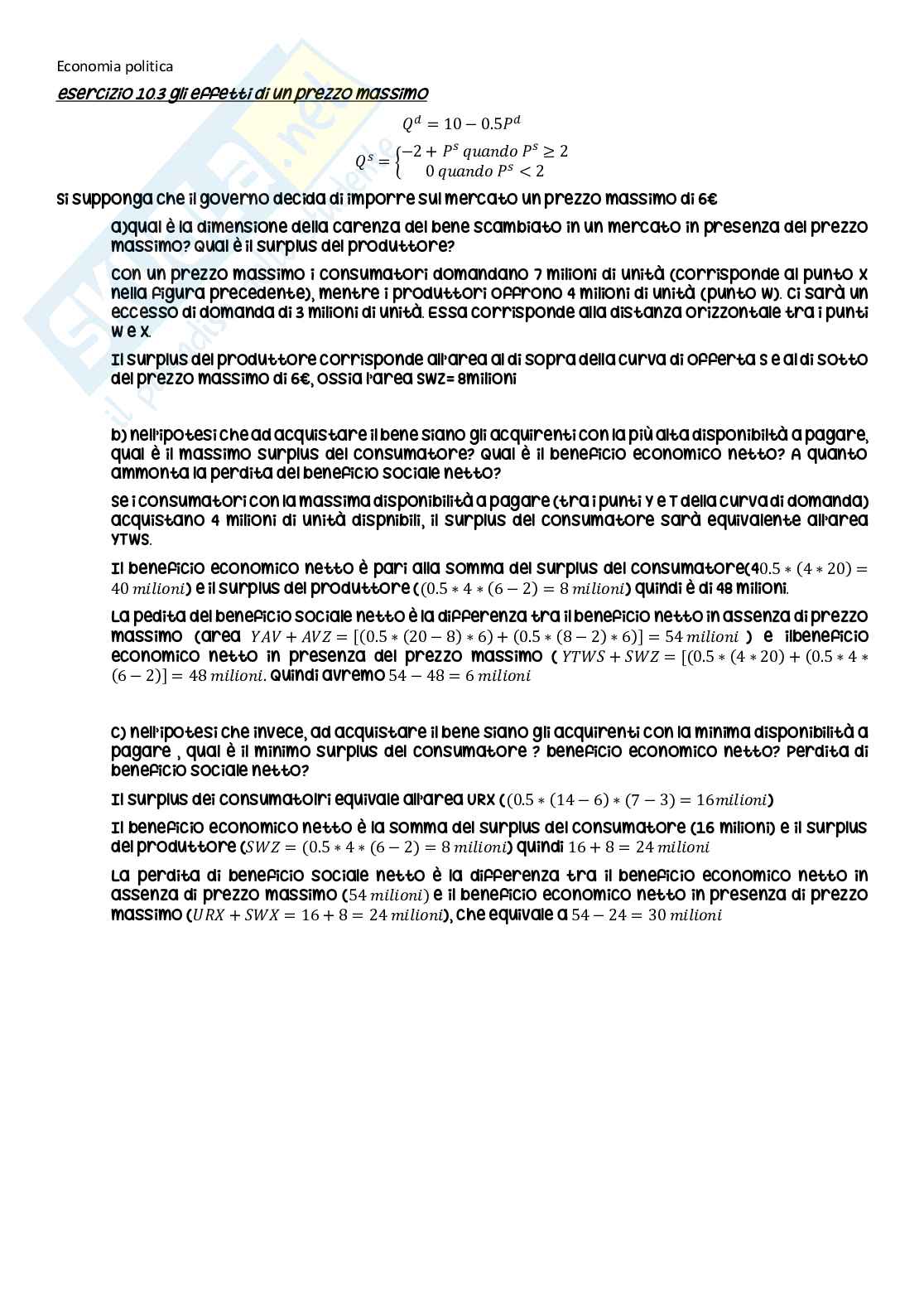Riassunto esame Economia politica, Prof. Amighini Alessia, libro consigliato Microeconomia , Davide A. Besanko Pag. 86