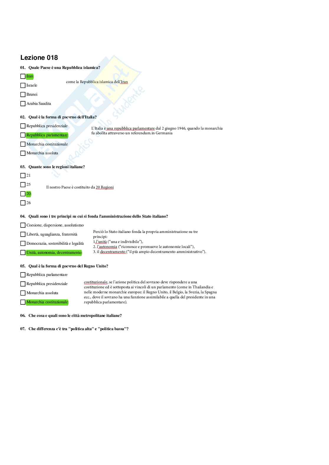 Paniere Geografia - Risposte multiple - aggiornato (2026) Pag. 21