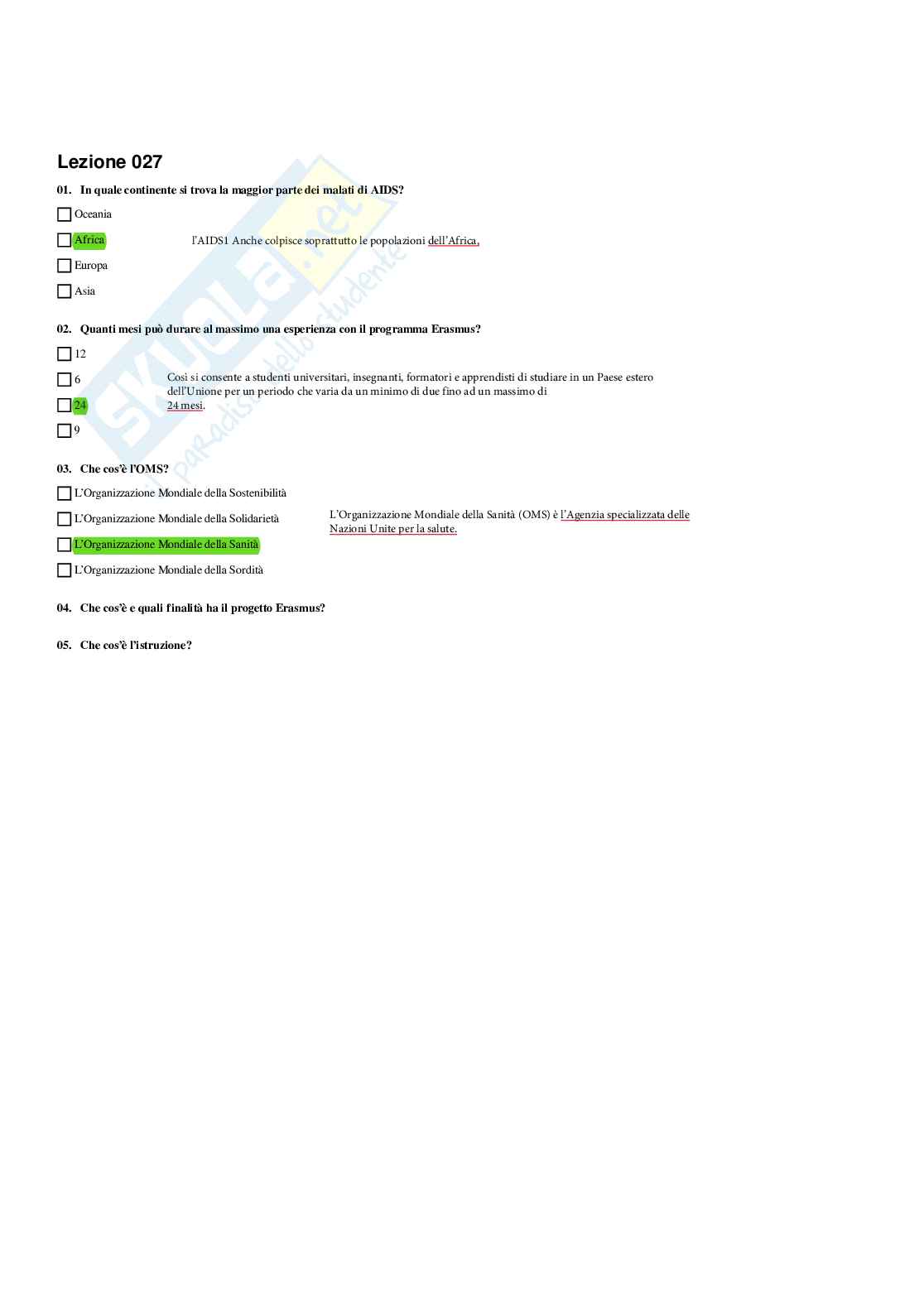 Paniere Geografia - Risposte multiple - aggiornato (2026) Pag. 31