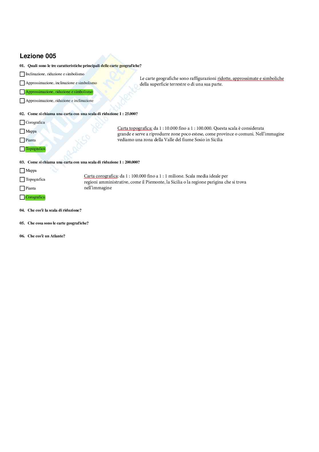 Paniere Geografia - Risposte multiple - aggiornato (2026) Pag. 6