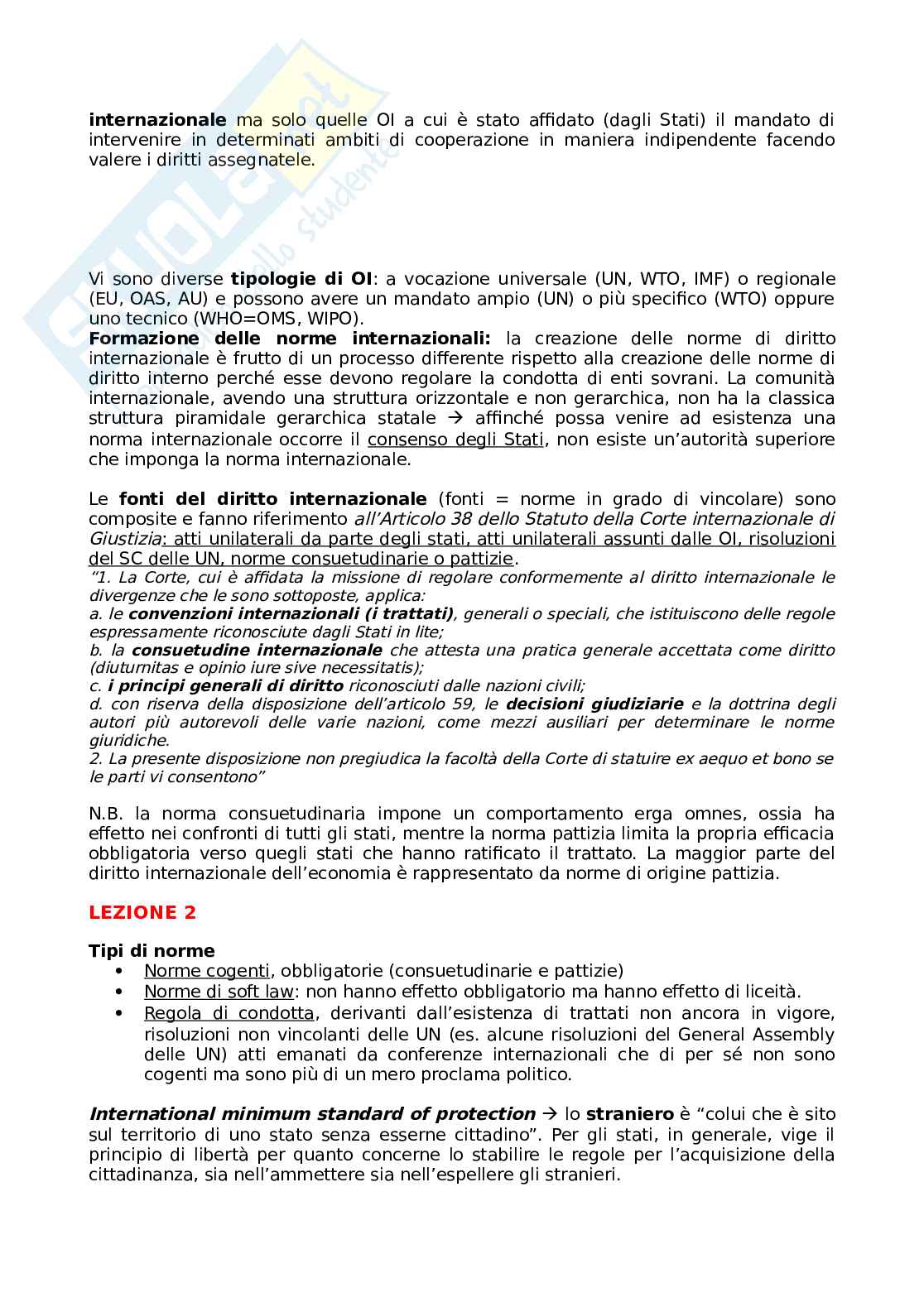 Contrattualistica internazionale Pag. 2
