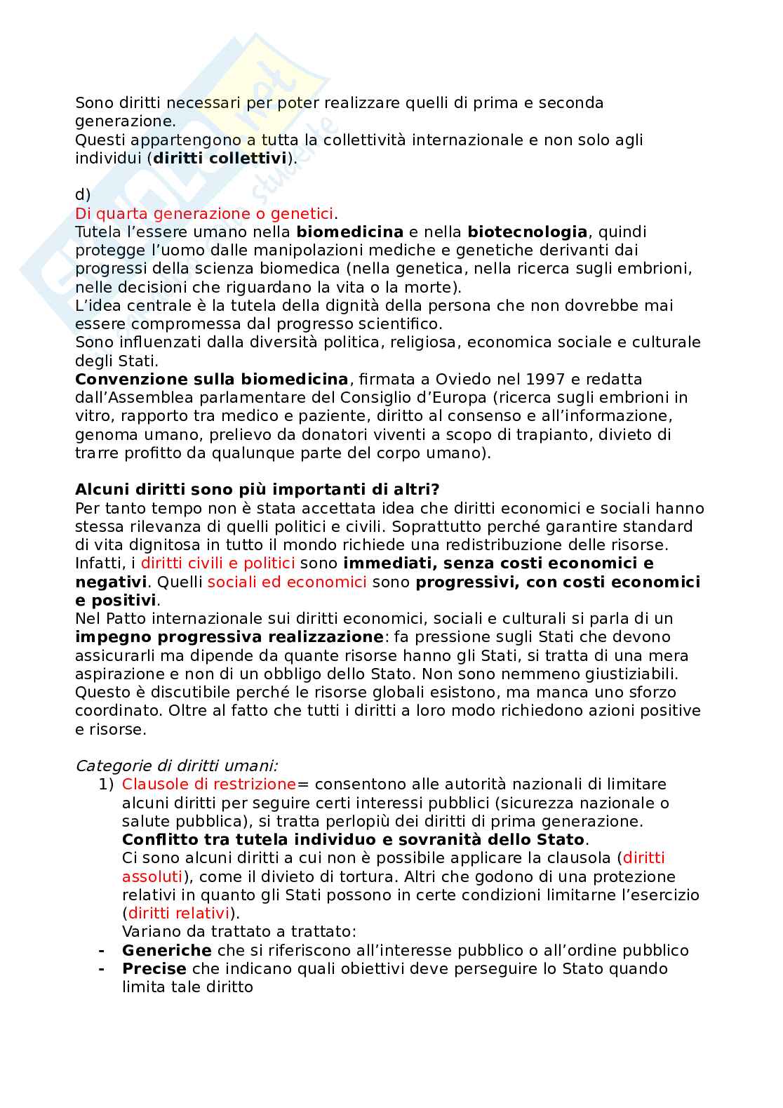 Appunti corso di Diritti fondamentali  Pag. 11