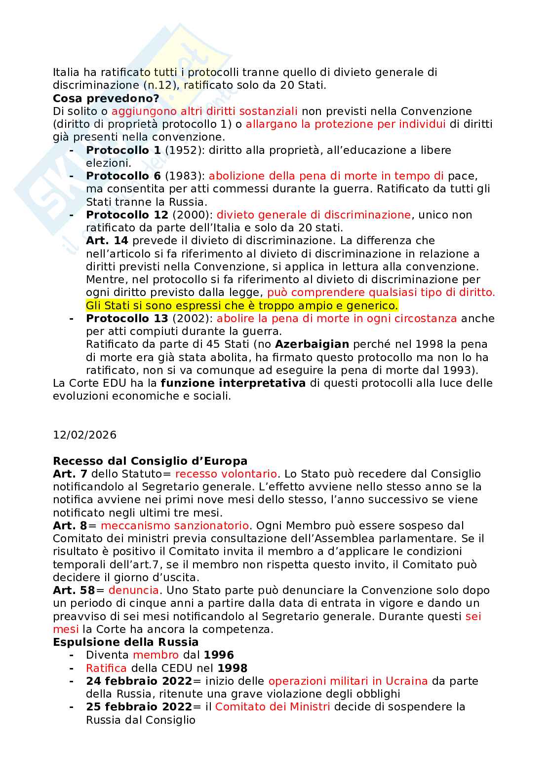 Appunti corso di Diritti fondamentali  Pag. 36