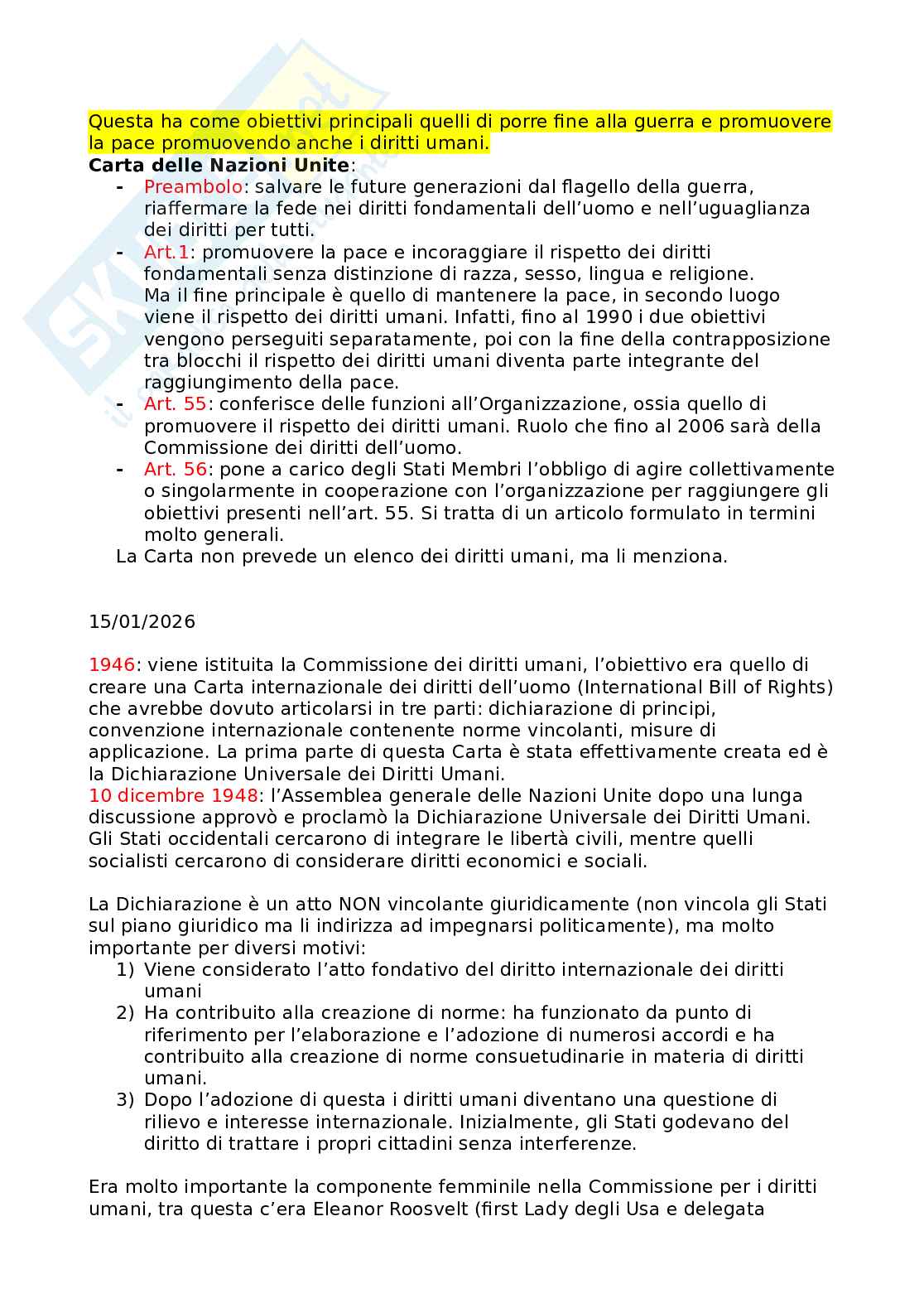 Appunti corso di Diritti fondamentali  Pag. 6