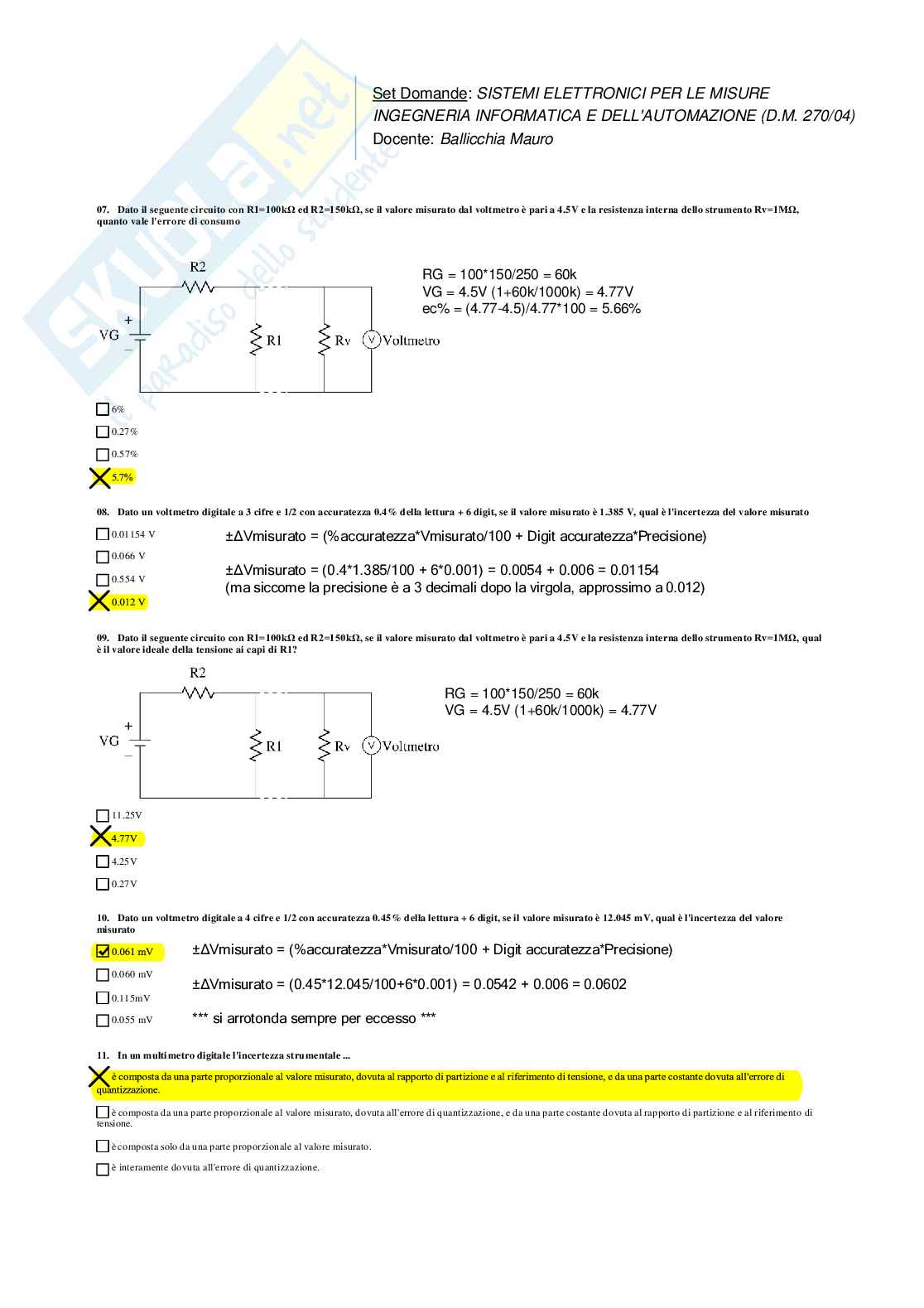 Risposte domande chiuse e aperte sistemi elettronici per le misure aggiornate 2026  Pag. 56