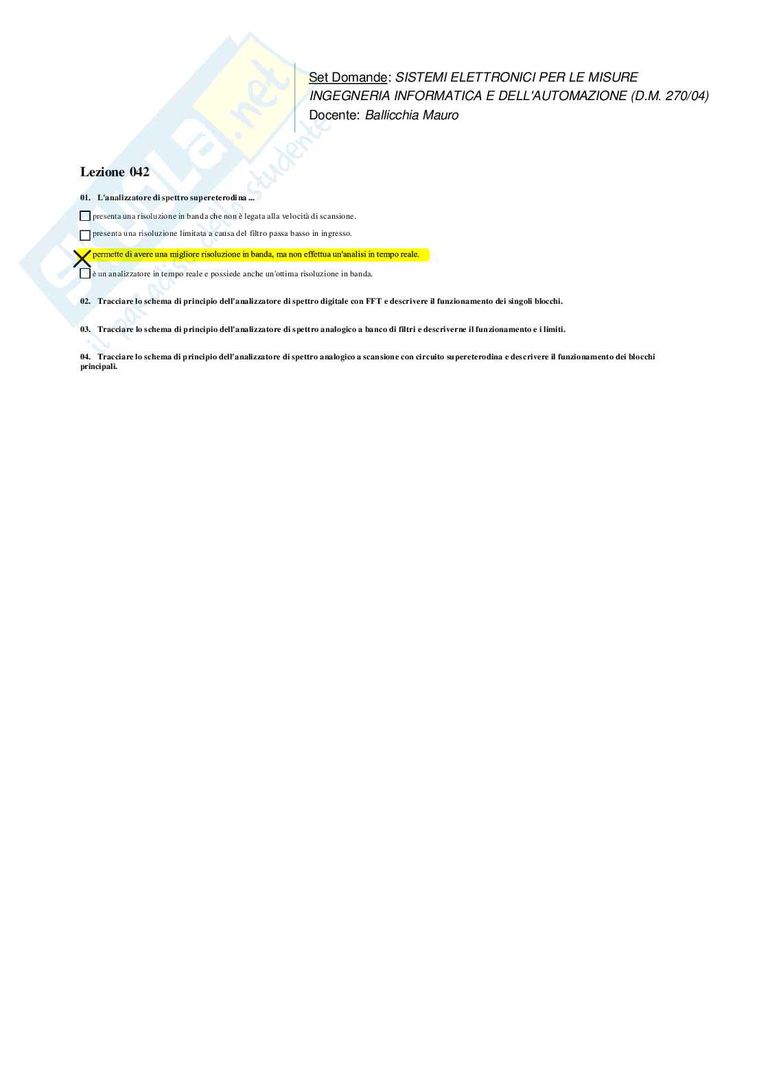 Risposte domande chiuse e aperte sistemi elettronici per le misure aggiornate 2026  Pag. 61