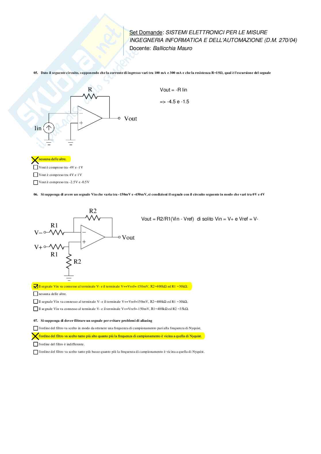 Risposte domande chiuse e aperte sistemi elettronici per le misure aggiornate 2026  Pag. 66