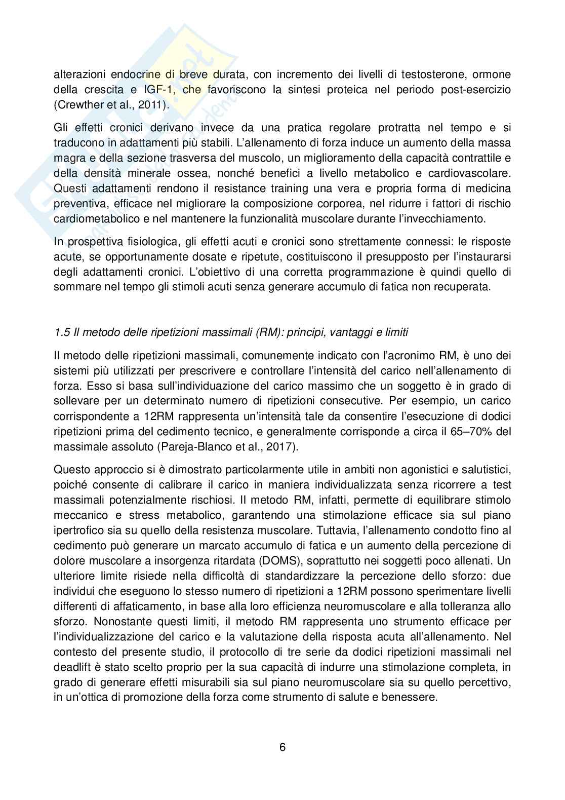 Allenamento della forza lungo l'arco della vita: effetti acuti di un protocollo a 12RM sulla funzione neuromuscolare e sulla percezione muscolare in giovani adulti Pag. 6